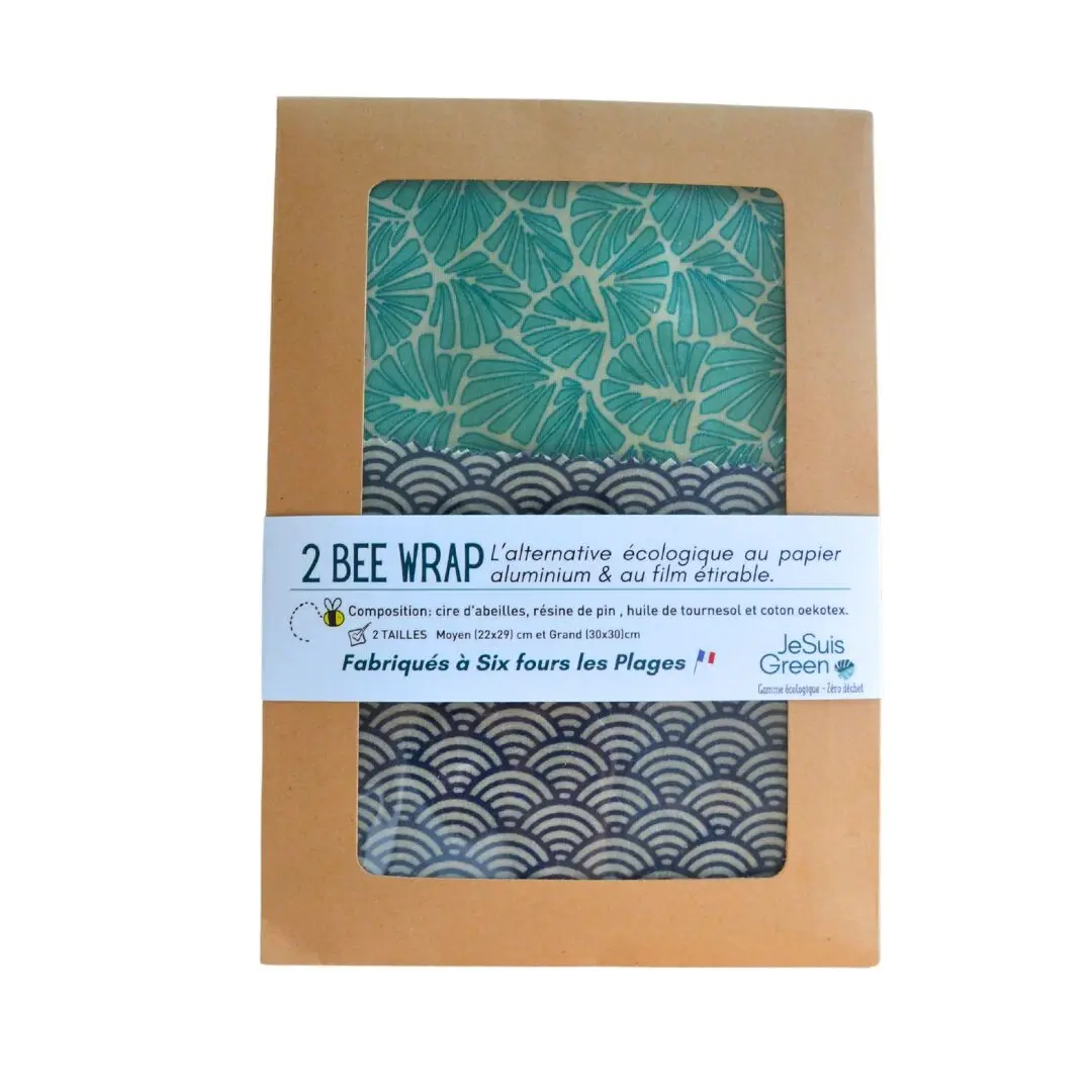 Bee Wrap Reusable and zero waste packaging 2 duo sizes M (22*29cm), L (30cm * 30cm)