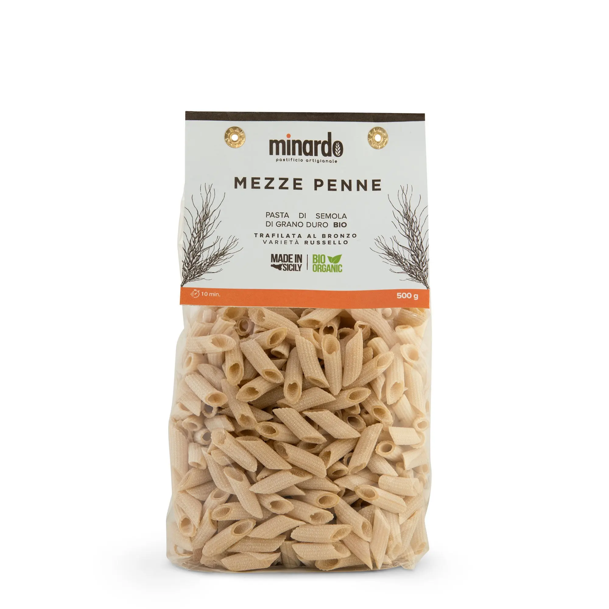 Mezze Penne - Organic Durum Wheat Semolina Pasta - 500 gr