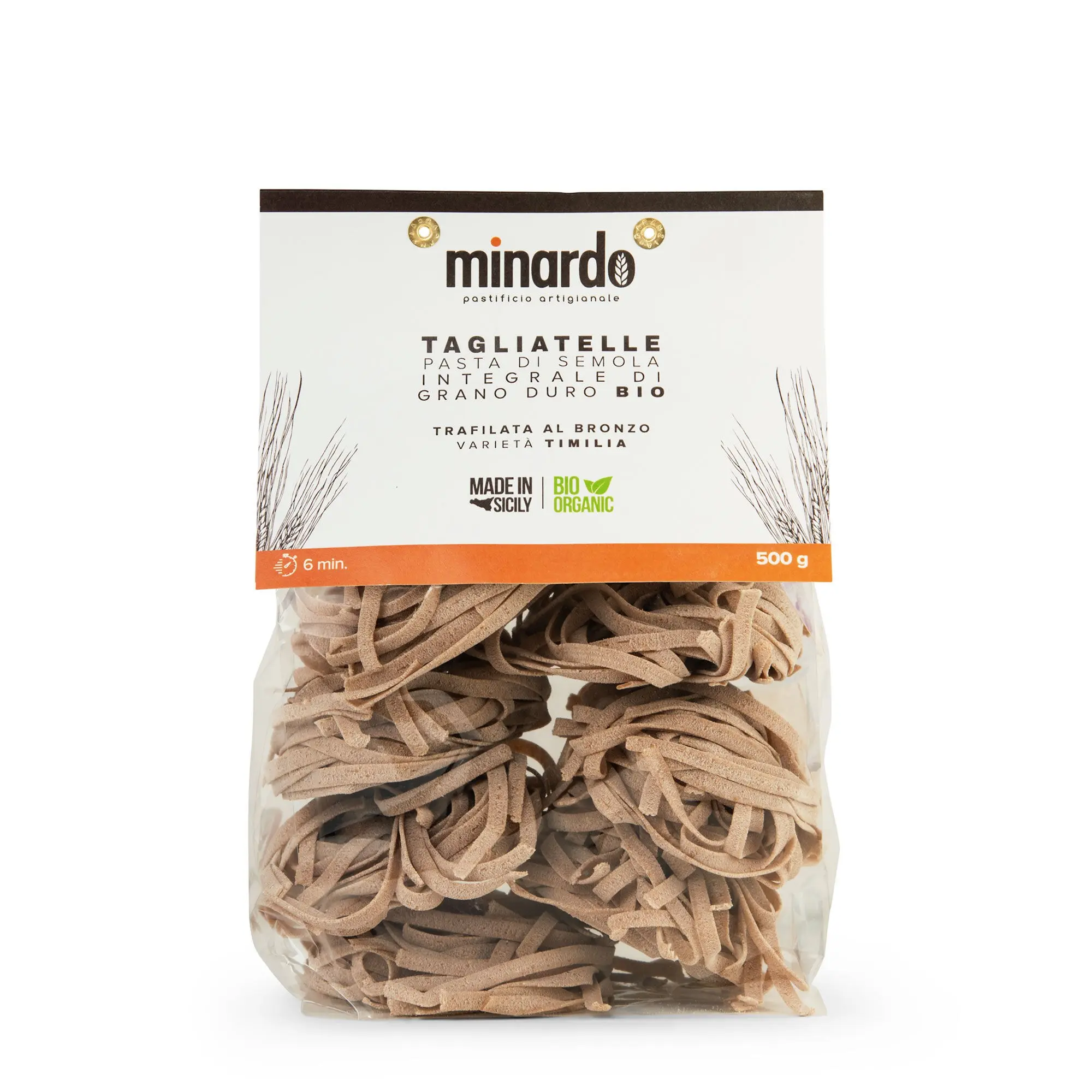 Wholemeal Tagliatelle - Organic Durum Wheat Semolina Pasta - 500 gr