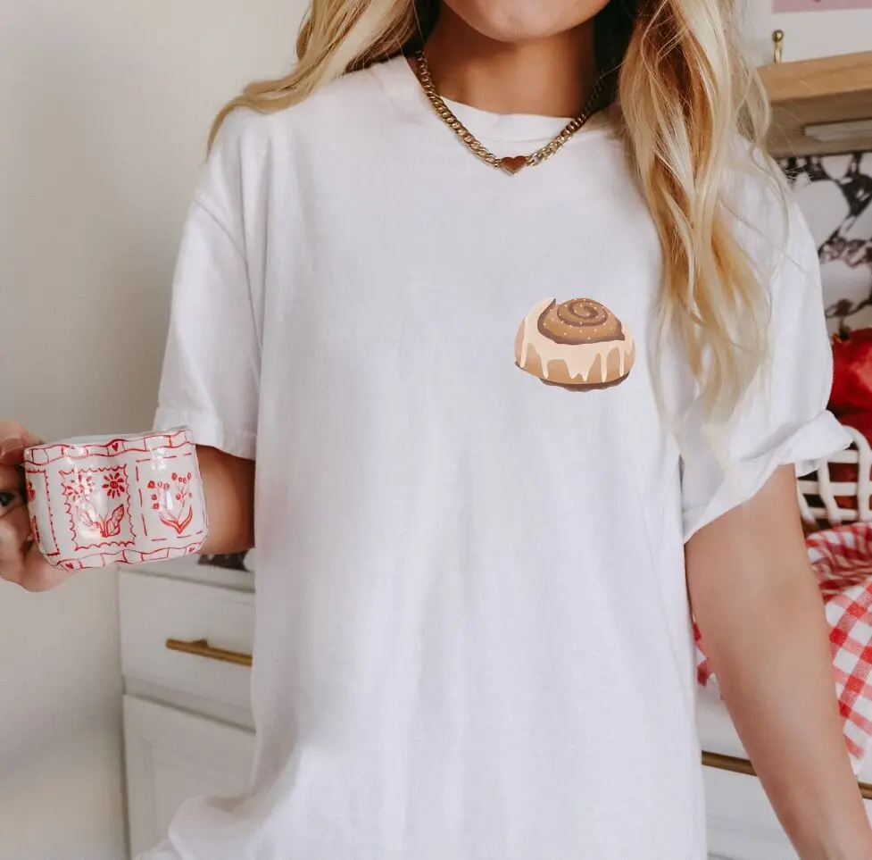 T-Shirt Cannelle Rouleau Kanelbullar - COTON BIOLOGIQUE Suède Chemise Cadeau Fika