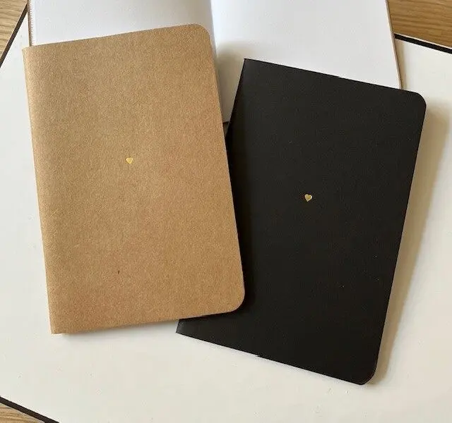 Mini Heart Notebook A6 - Kraft
