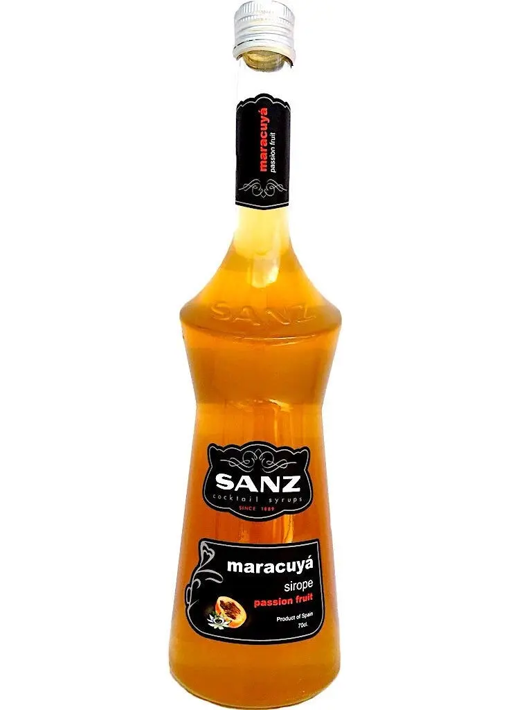 Sanz Passion Fruit Syrup – Non-alcoholic cocktail syrup with 12% passion fruit juice.0.7l