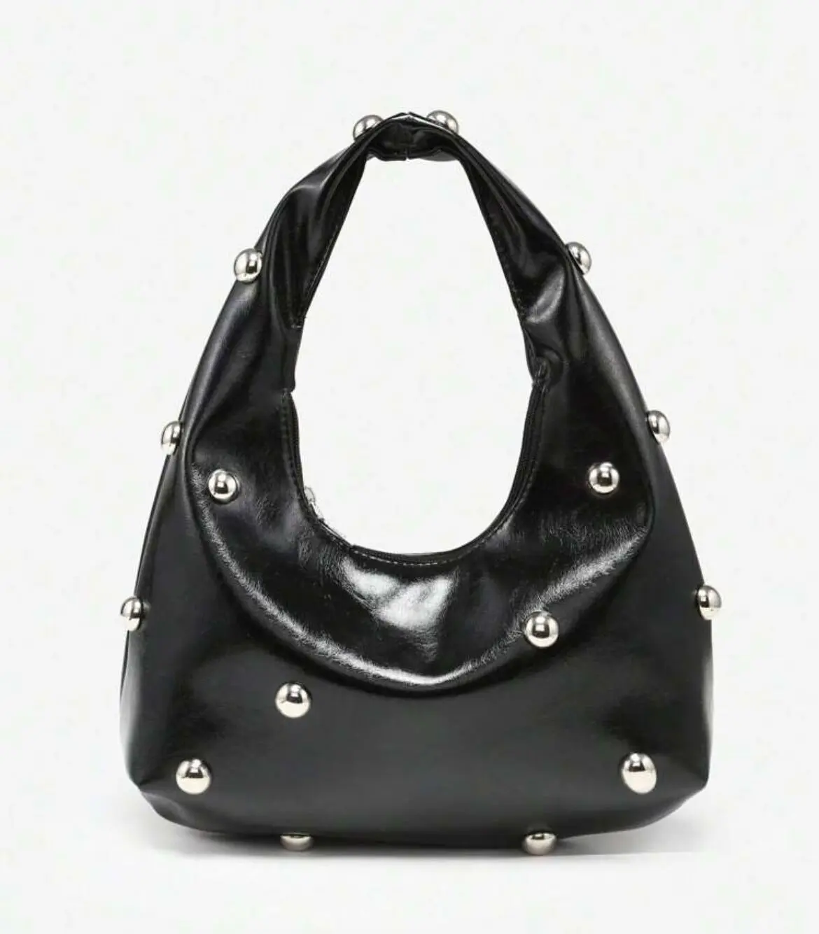 Bolso Oasis Negro- Bolso boho de mano con tachuelas.
