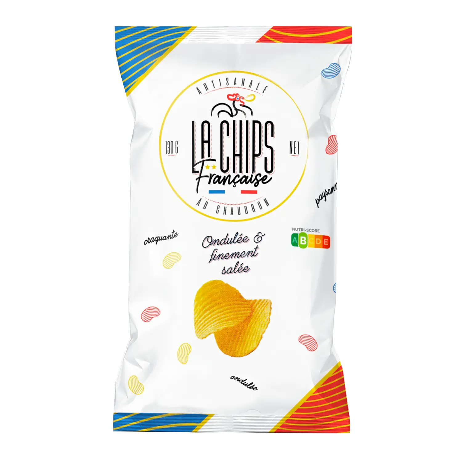 Finely salted wavy crisps 130g