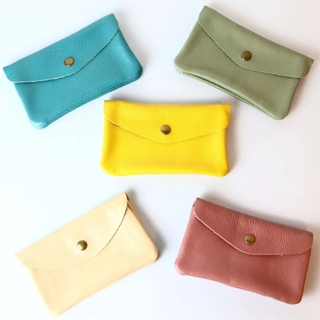 Women's multi-storage leather purse, grained leather - LOLI BIG