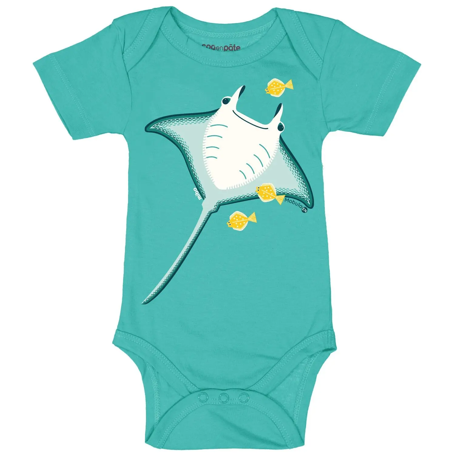 Kurzarm-Babybody aus Bio-Baumwolle - Mobula