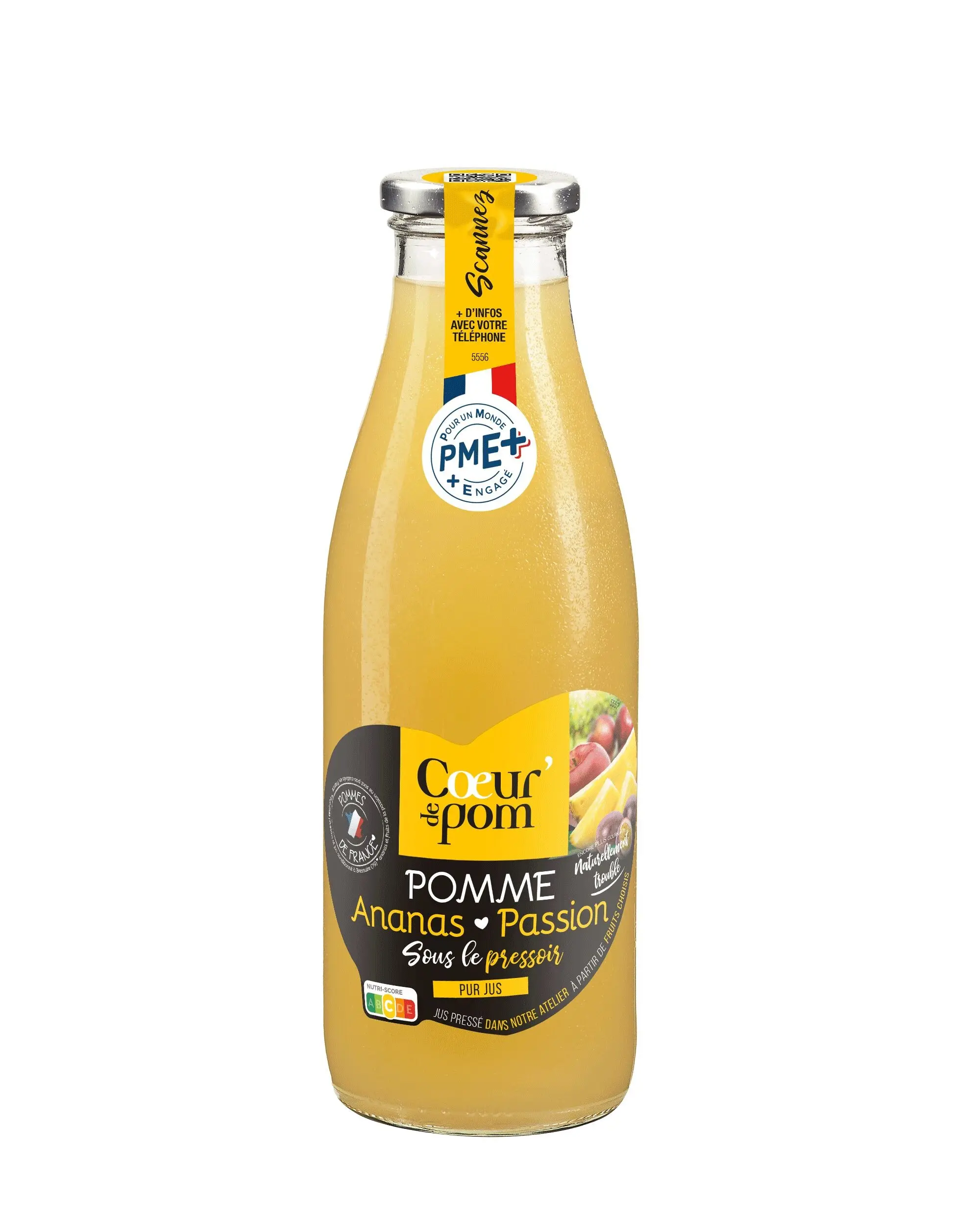 PURE APPLE, PINEAPPLE & EXOTIC PASSION JUICE (multifruit) 75CL