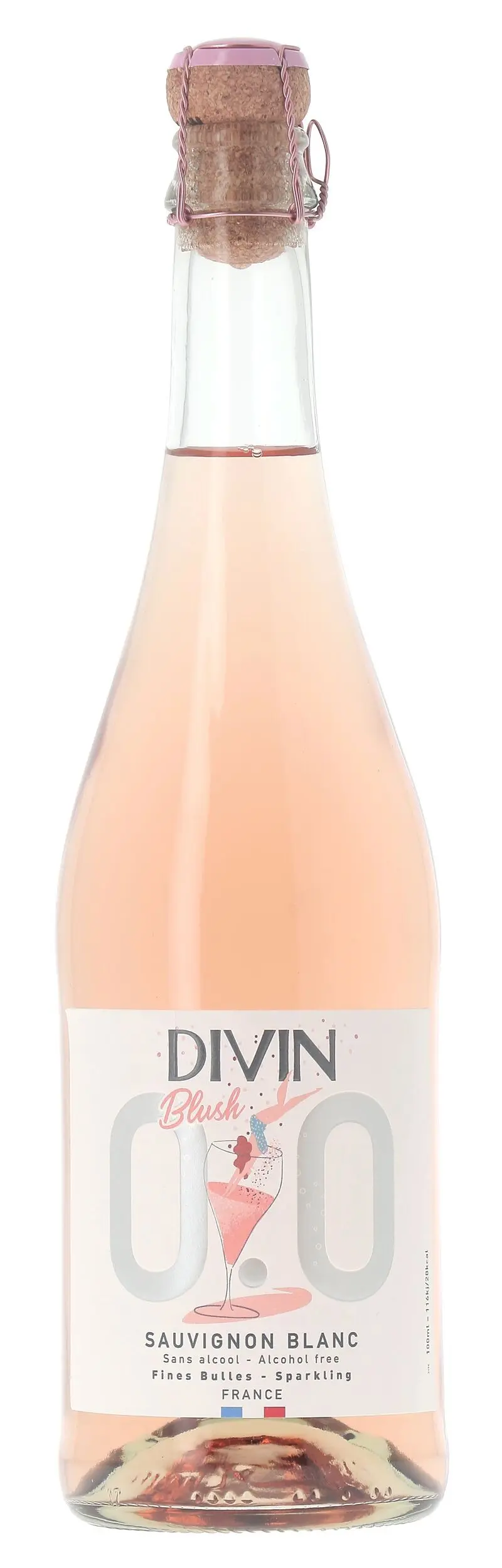 DIVIN Origin Sauvignon Blanc Sparkling Blush 0.0% - Alcohol-free wines