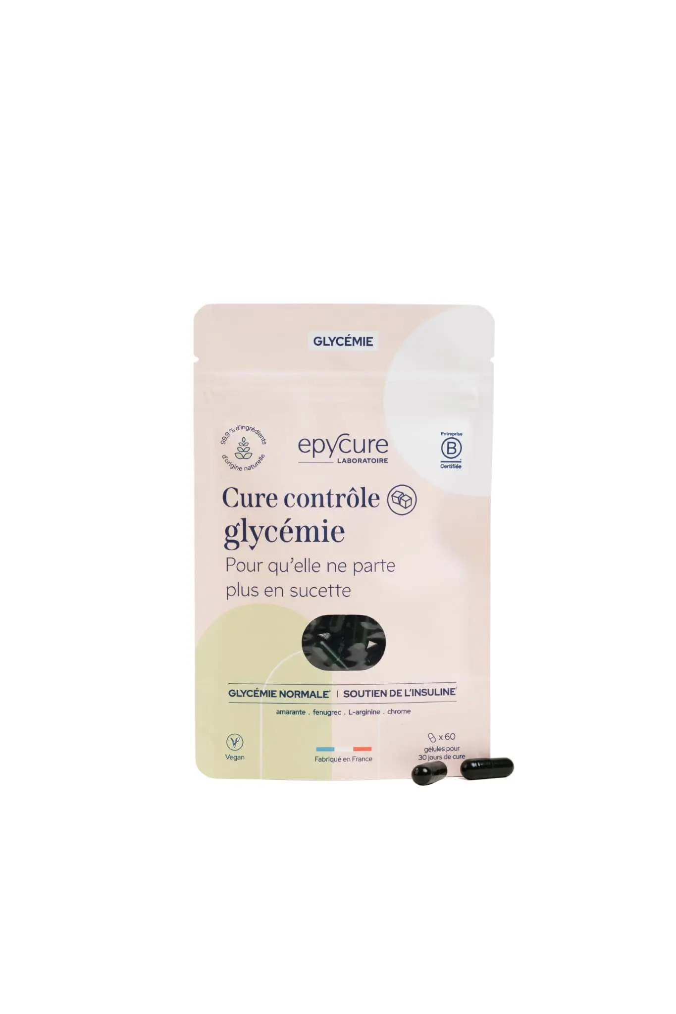 CURE CONTRÔLE GLYCÉMIE - 1 mois - BAISSE D'ENERGIE, REGULE GLYCEMIE, BAISSE D'ENERNEGIE  Une meilleure régulation des pics de glycémie pour un équilibre assuré après chaque repas.