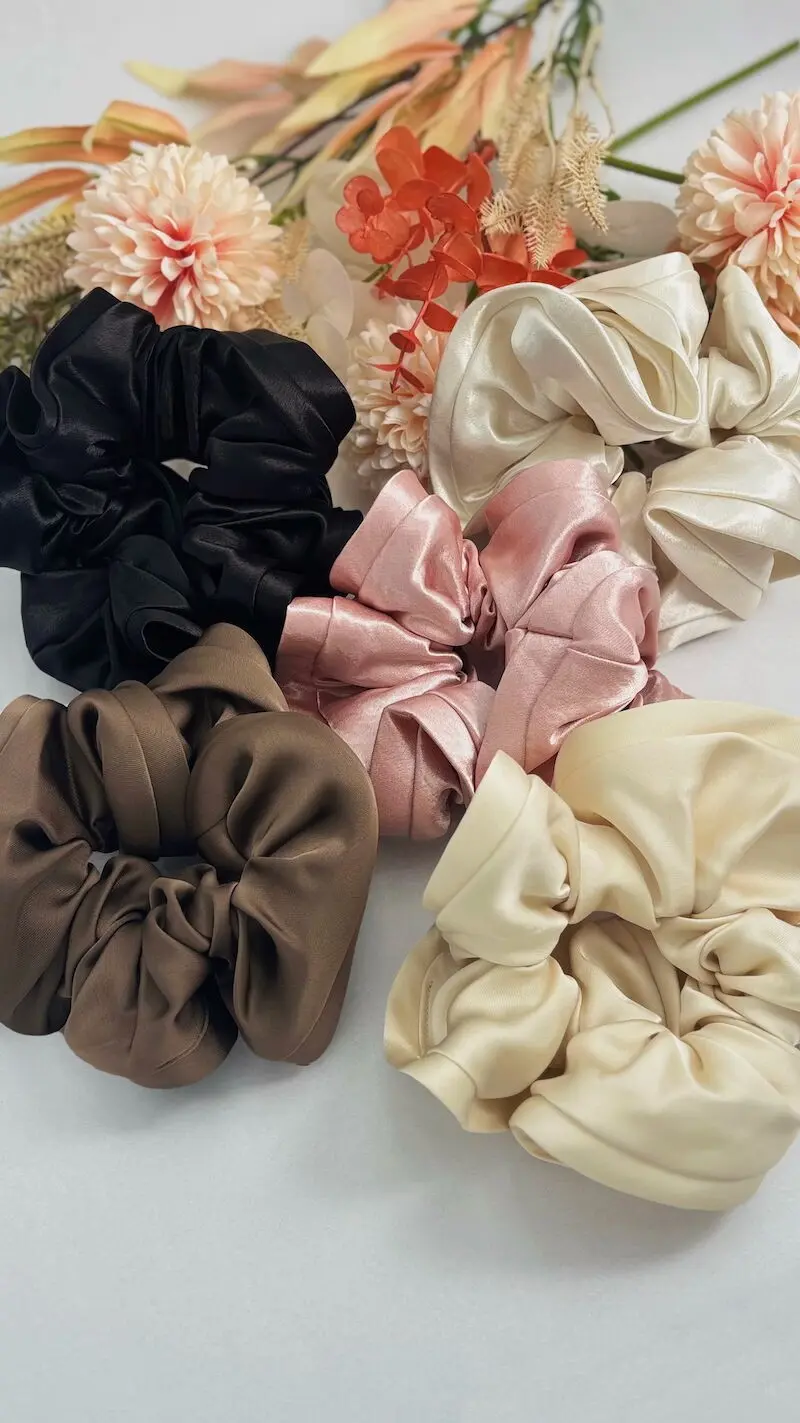 15cm Satin Frilly Scrunchie FQ52