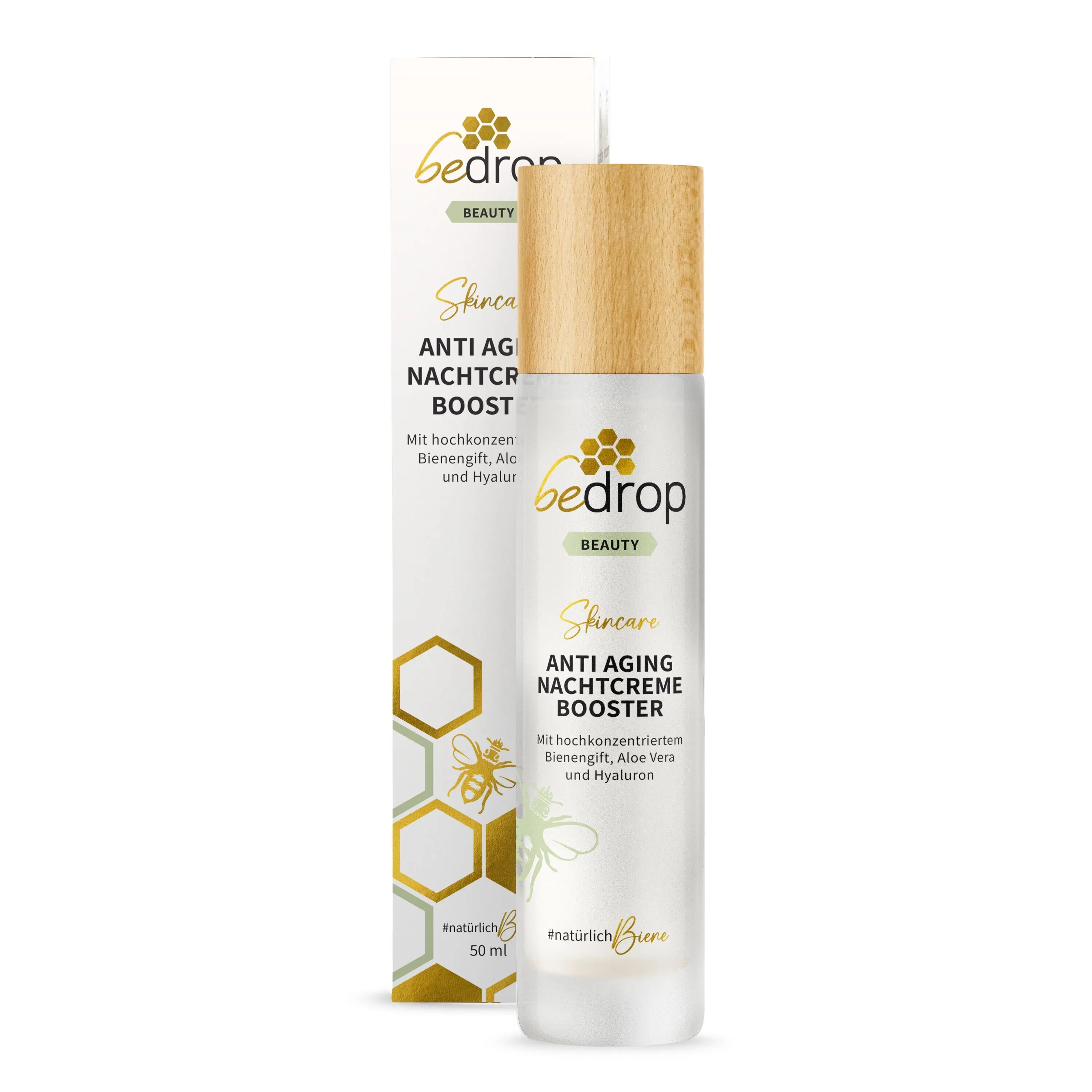 ANTI AGING NACHTCREME BOOSTER / regenerierende Nachtpflege mit Bienengift, Aloe Vera und Hyaluron - 50ml