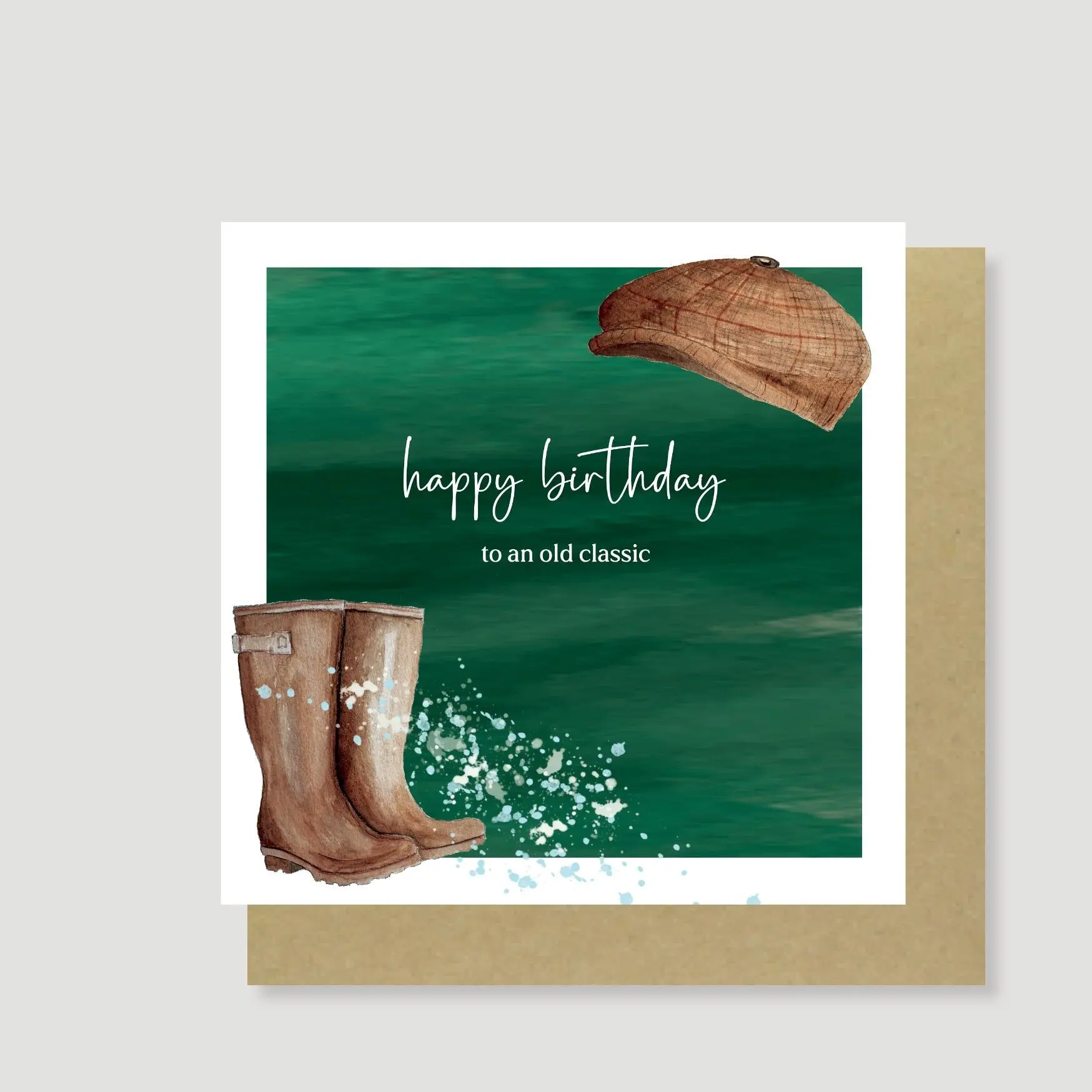 Ancienne carte d'anniversaire classique