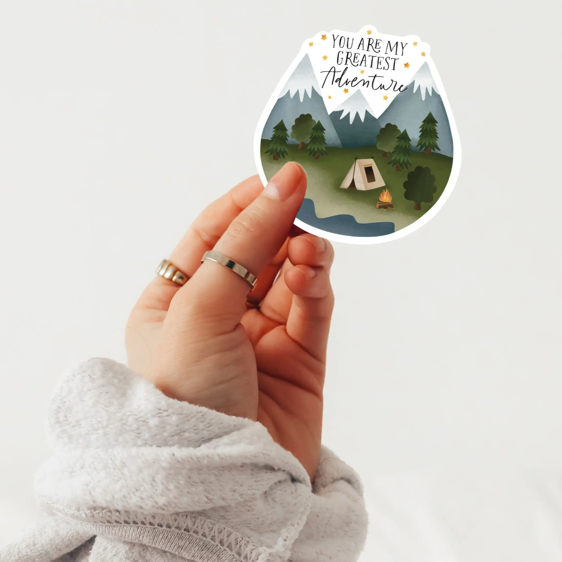 Autocollant Aventure Camping Vinyle XXL Autocollant Voyage Love KissCut - Mon plus grand Autocollant Aventure