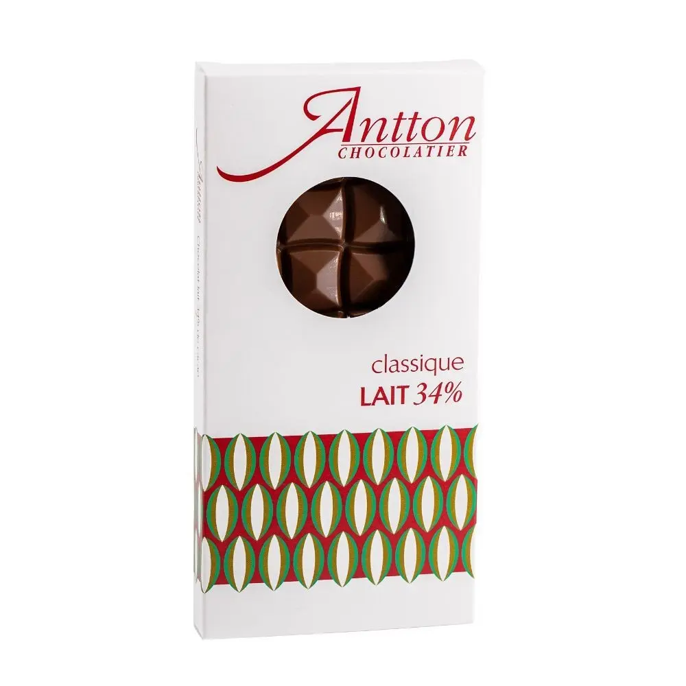 Milk chocolate bar 34% 80g