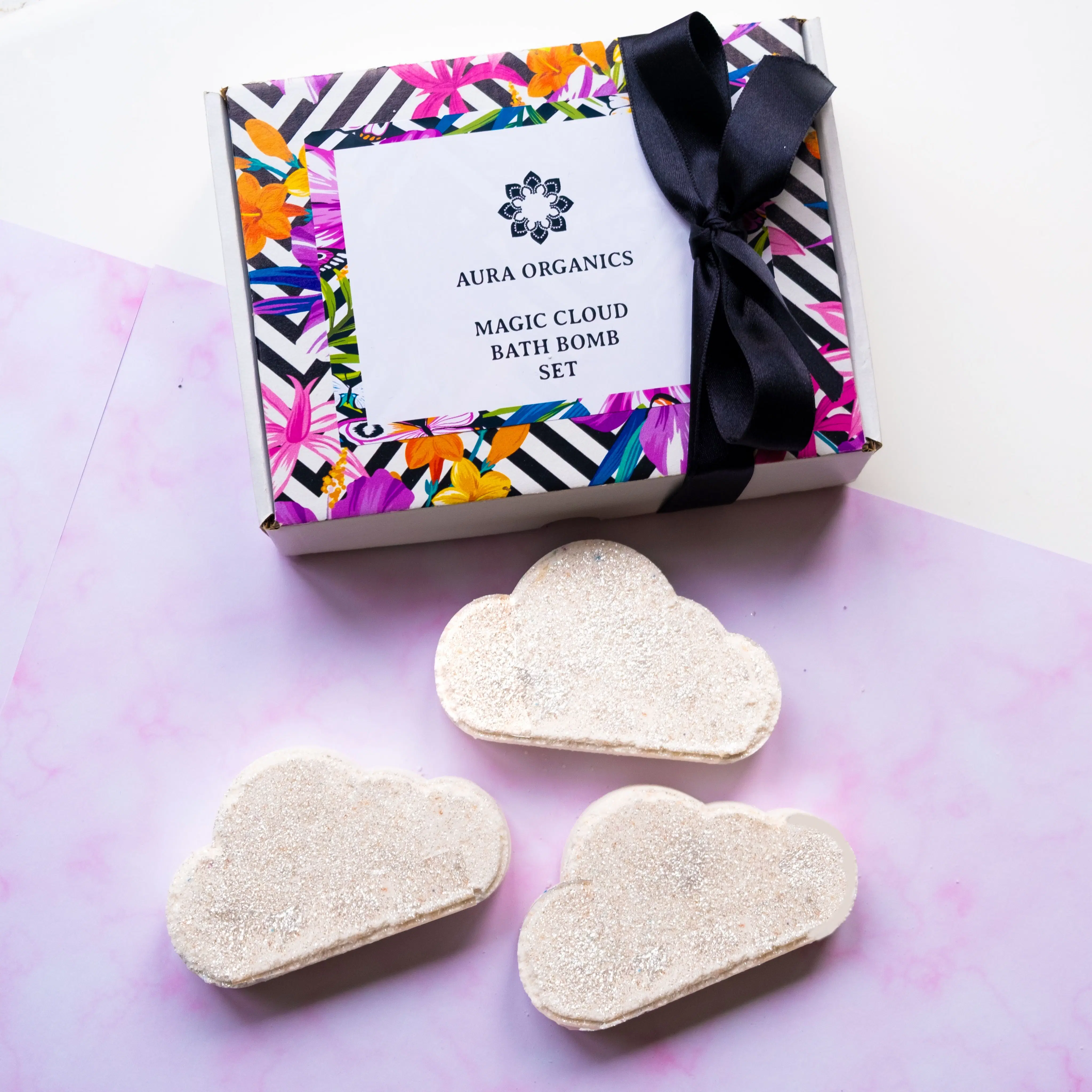 Magic cloud bath bomb set