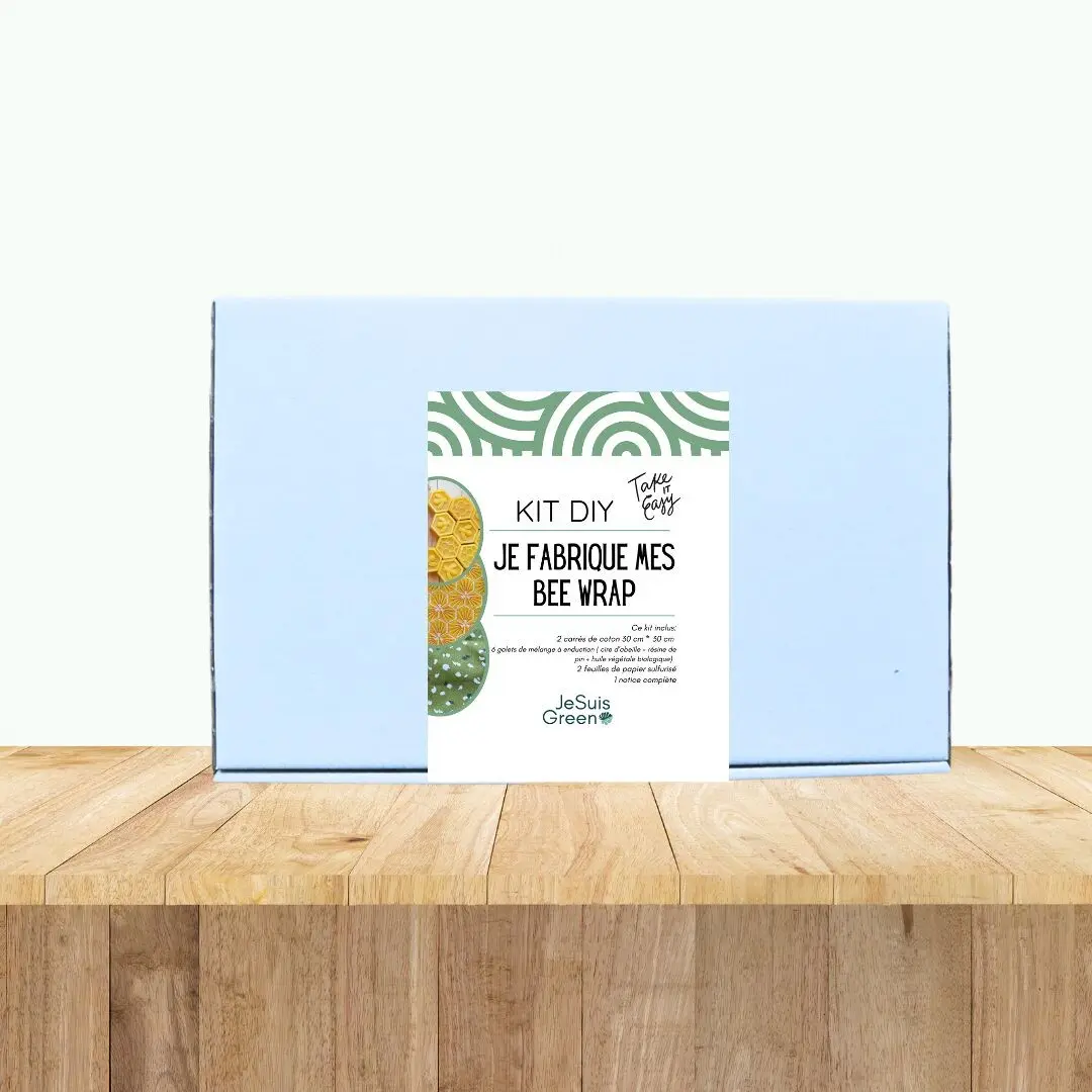 DIY Bee Wrap Kit - Reusable Food Wrap with Beeswax >> 2 bee wraps 30 cm * 30 cm (fr)
