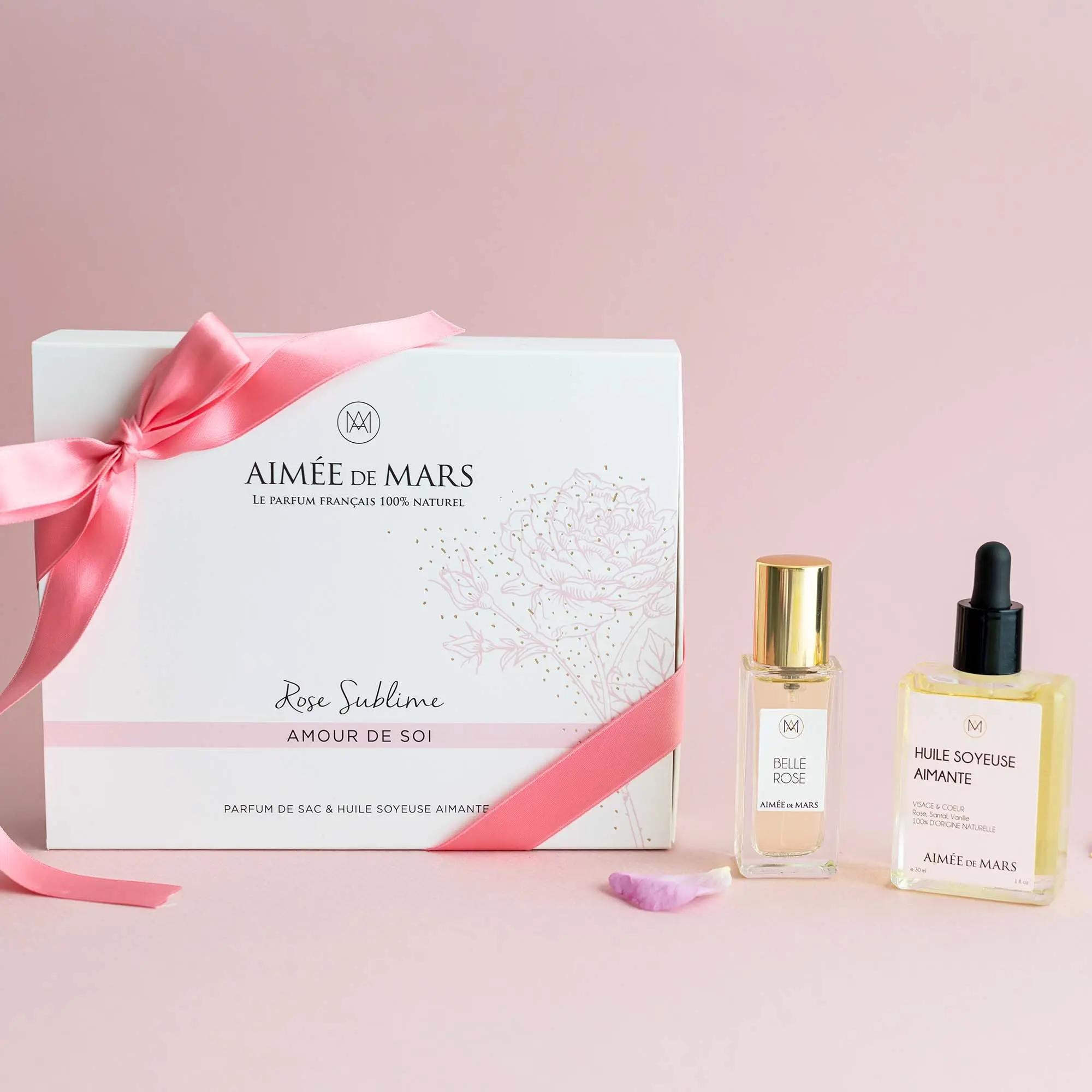 Set de regalo Sublime Rose - Set de regalo icónico para el décimo aniversario. Perfume de mujer Aimée de Mars. Idea de regalo. Set de regalo de Navidad. Fiesta de fin de año.