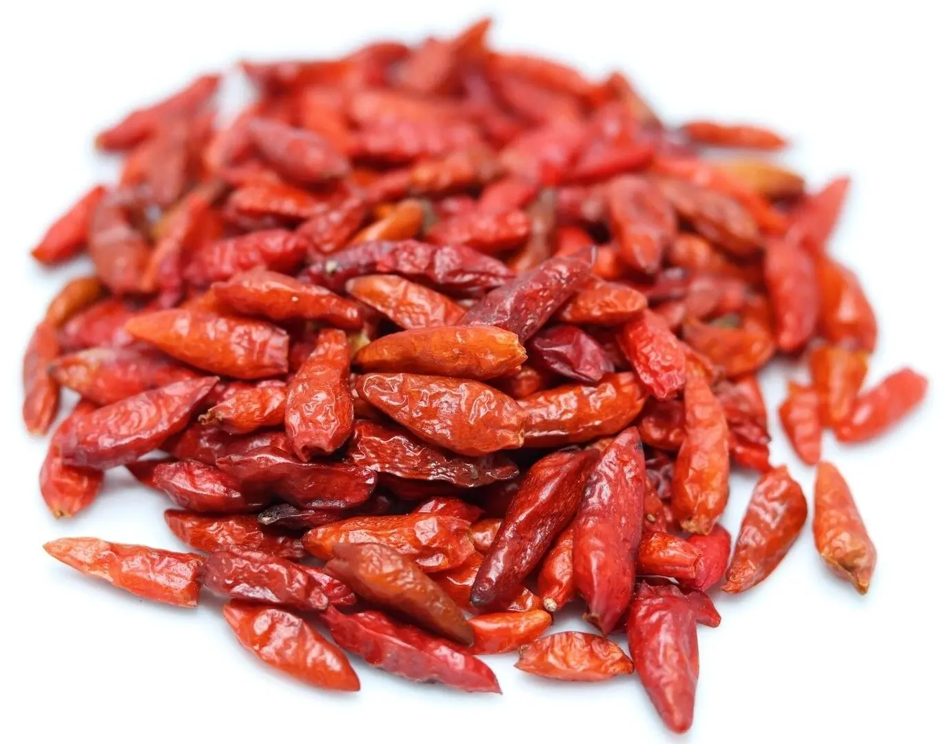 Whole red pili pili peppers from Madagascar