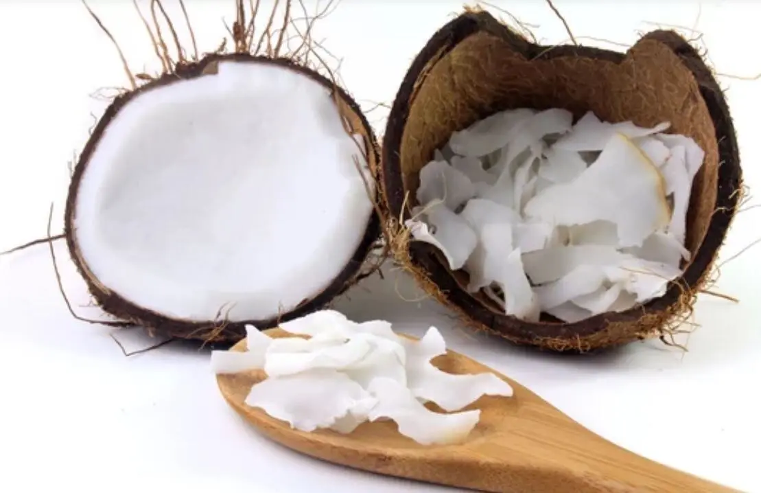 Dried Madagascar coconut in strips