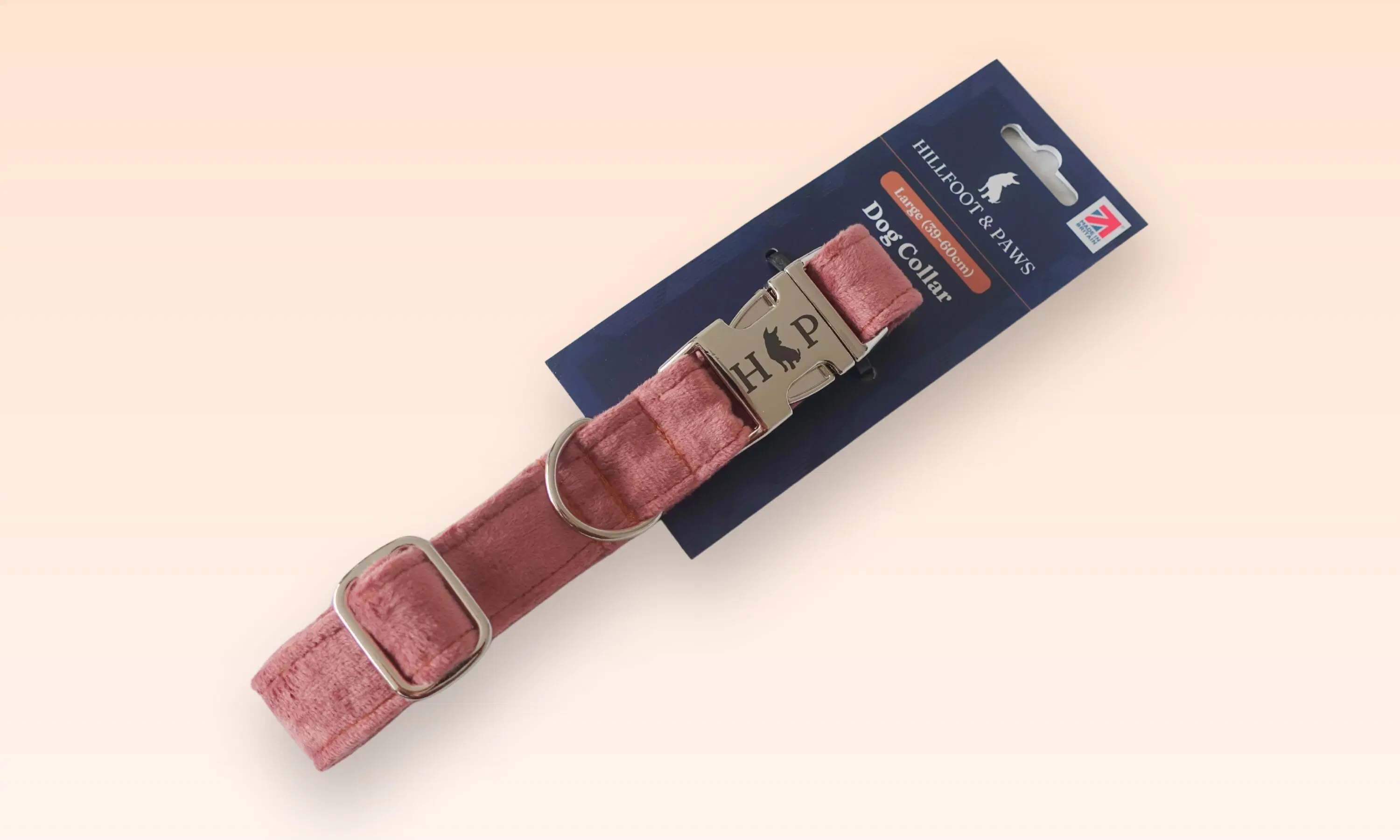 Handcrafted Luxury Velvet Dog Lead - Pink