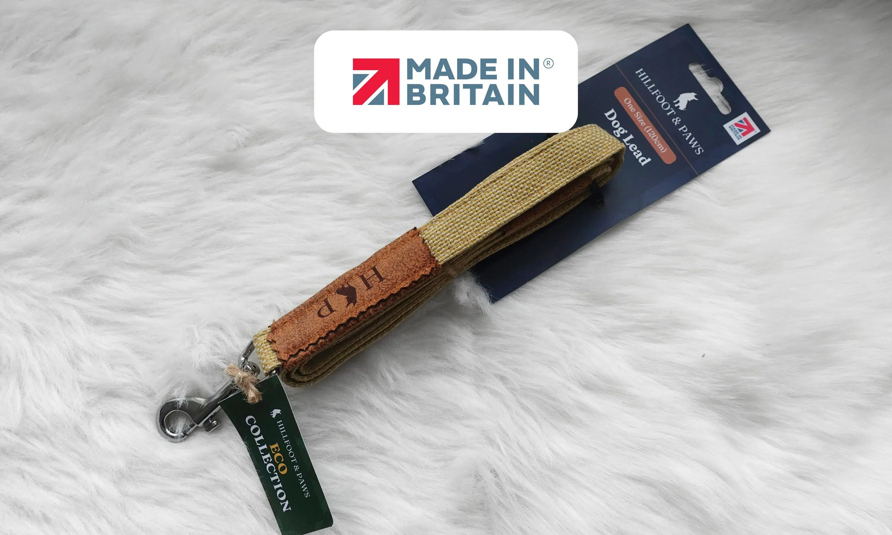 Handcrafted ECO Dog Lead - Mustard