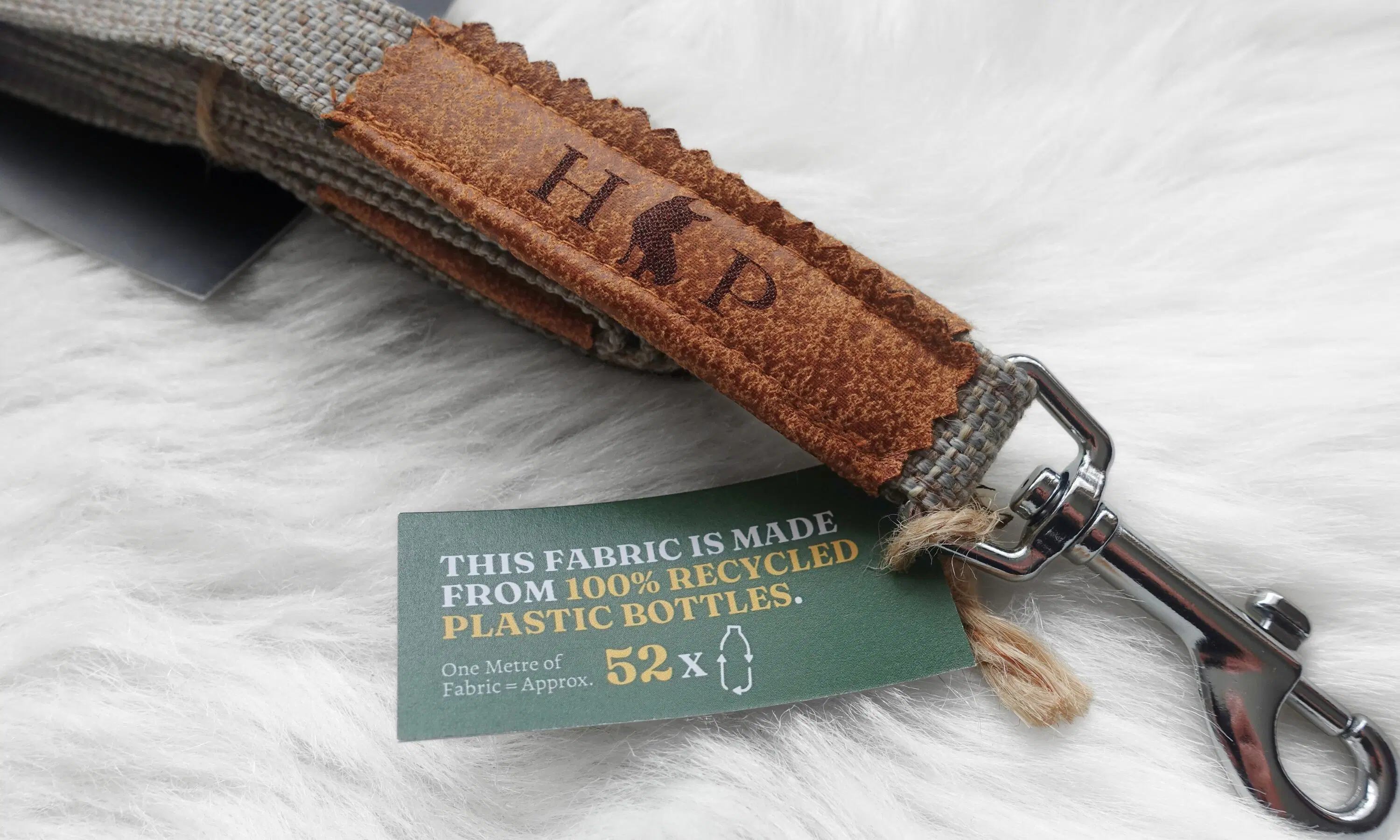 Handcrafted ECO Dog Lead - Grey
