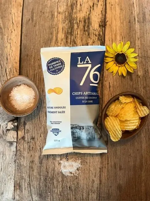 Artisanal potato chips - LA 76 - 125g plain wavy
