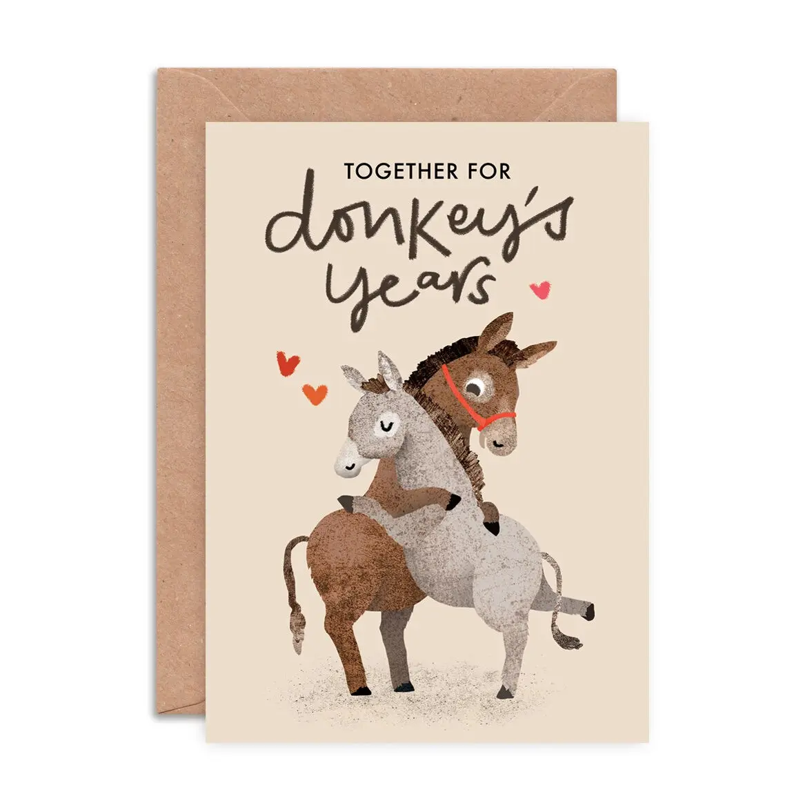 Donkey's Years Greeting Card- A6 Love, Friendship, Valentine's Card