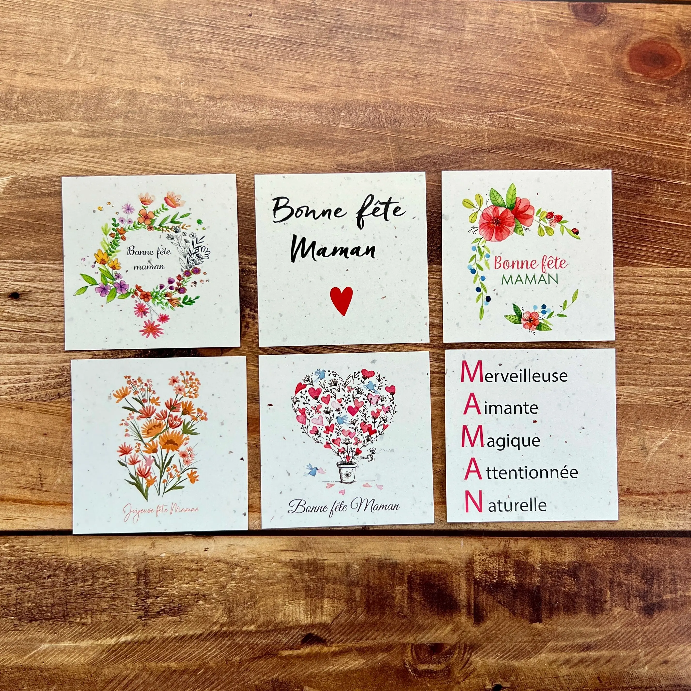 Small Happy Mother's Day cards for bouquets or gift baskets