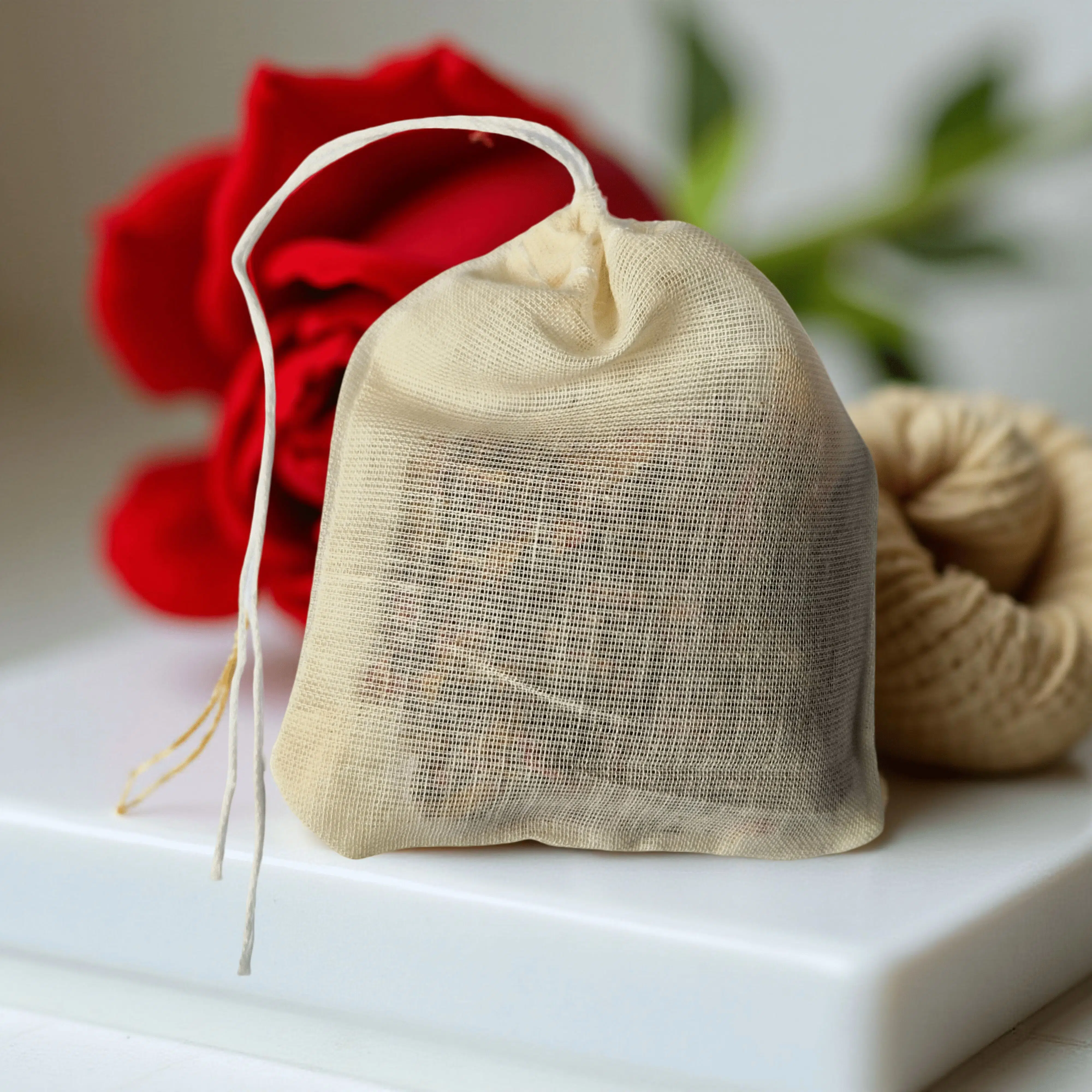 Smoky Rose Scented Sachet – Natural Drawer Freshener