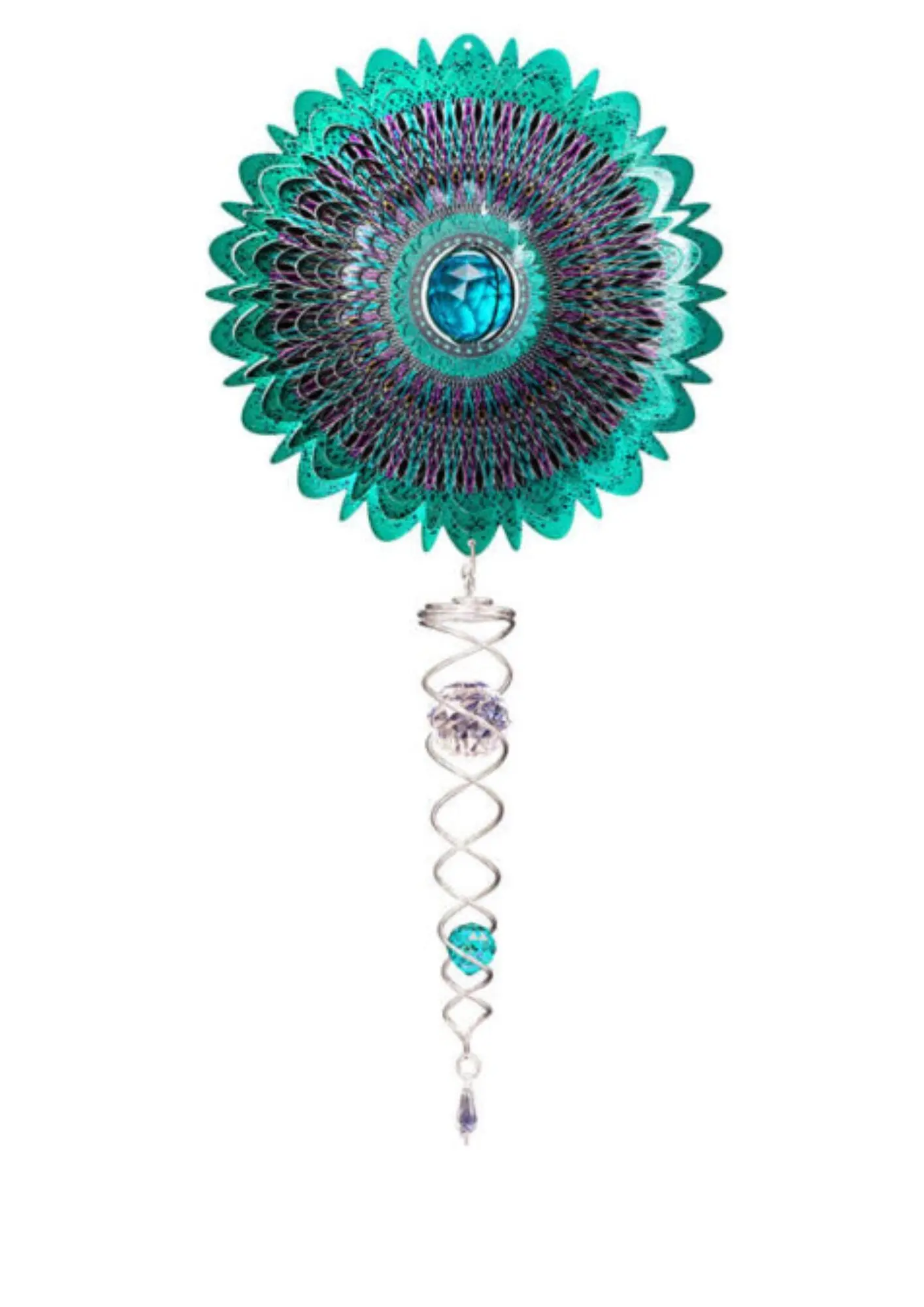 Windspinner, Spin Art, Crystal Mandala Space Artist Crystal Tail, ACTMSP0800, Gesamtlänge 60cm