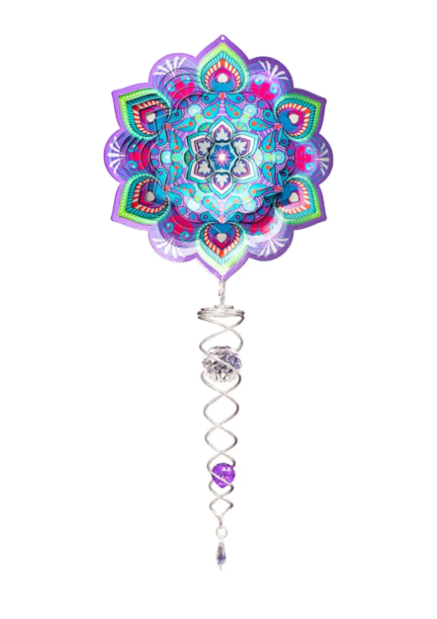 Windspinner, Spin Art, Mandala Lotusblume Artist Crystal Tale, ACTLOT0800, Gesamtlänge 60cm