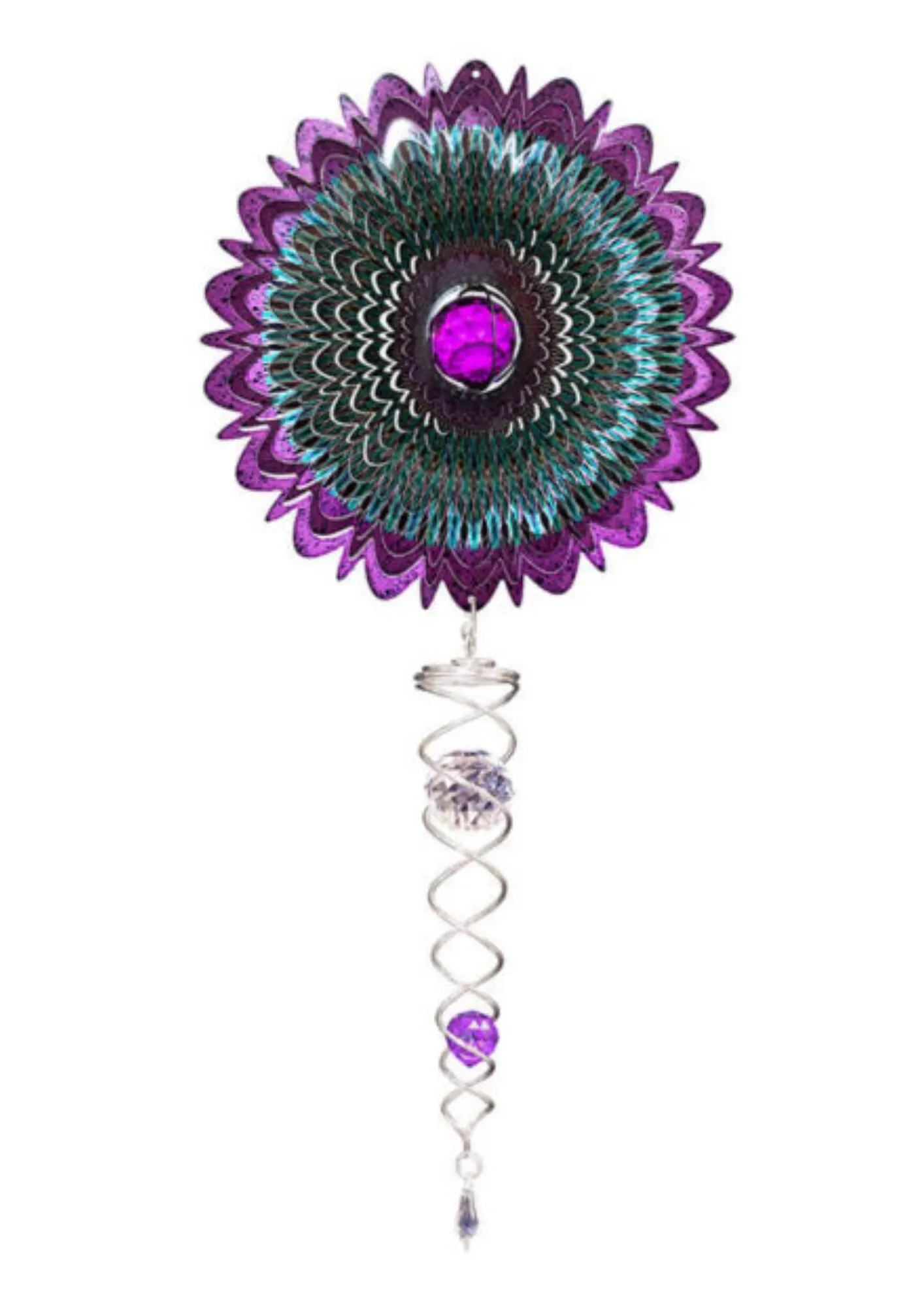 Windspinner, Spin Art, Kristall-Mandala, Calactic Crystal Tail, ACTCRYMGA, Gesamtlänge 60cm
