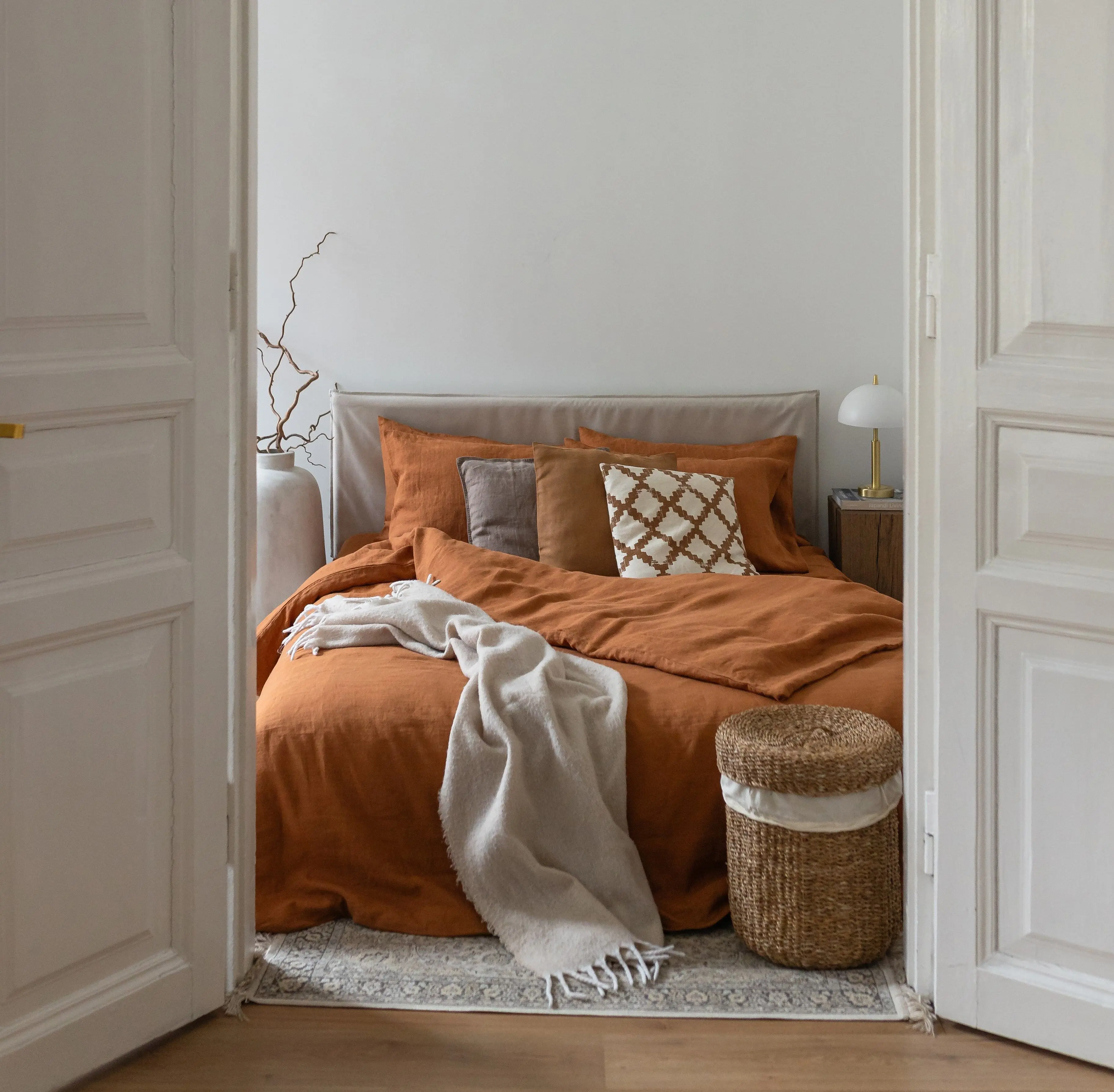 Cinnamon Linen Duvet Cover Set