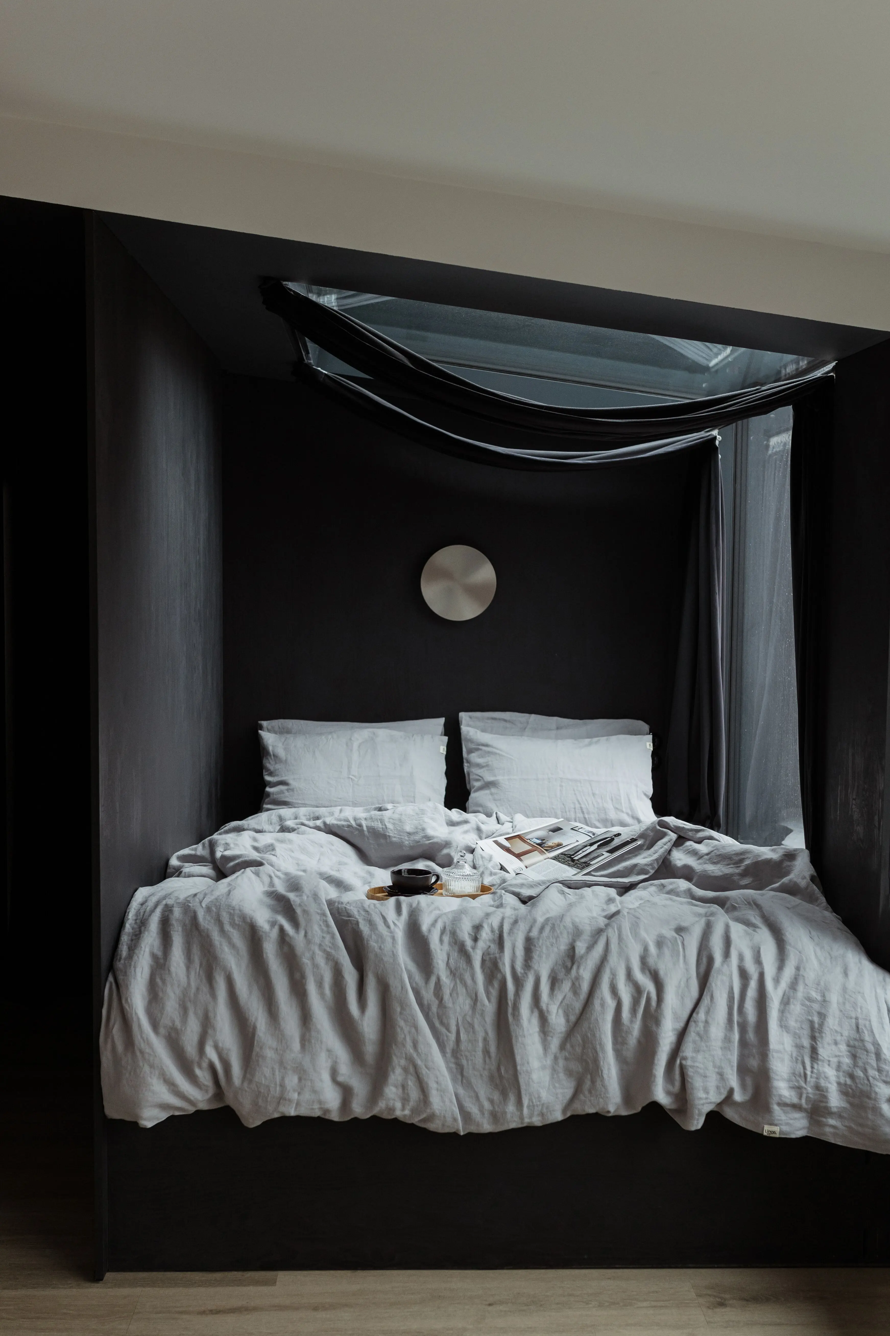 Light Grey Linen Duvet Cover Set
