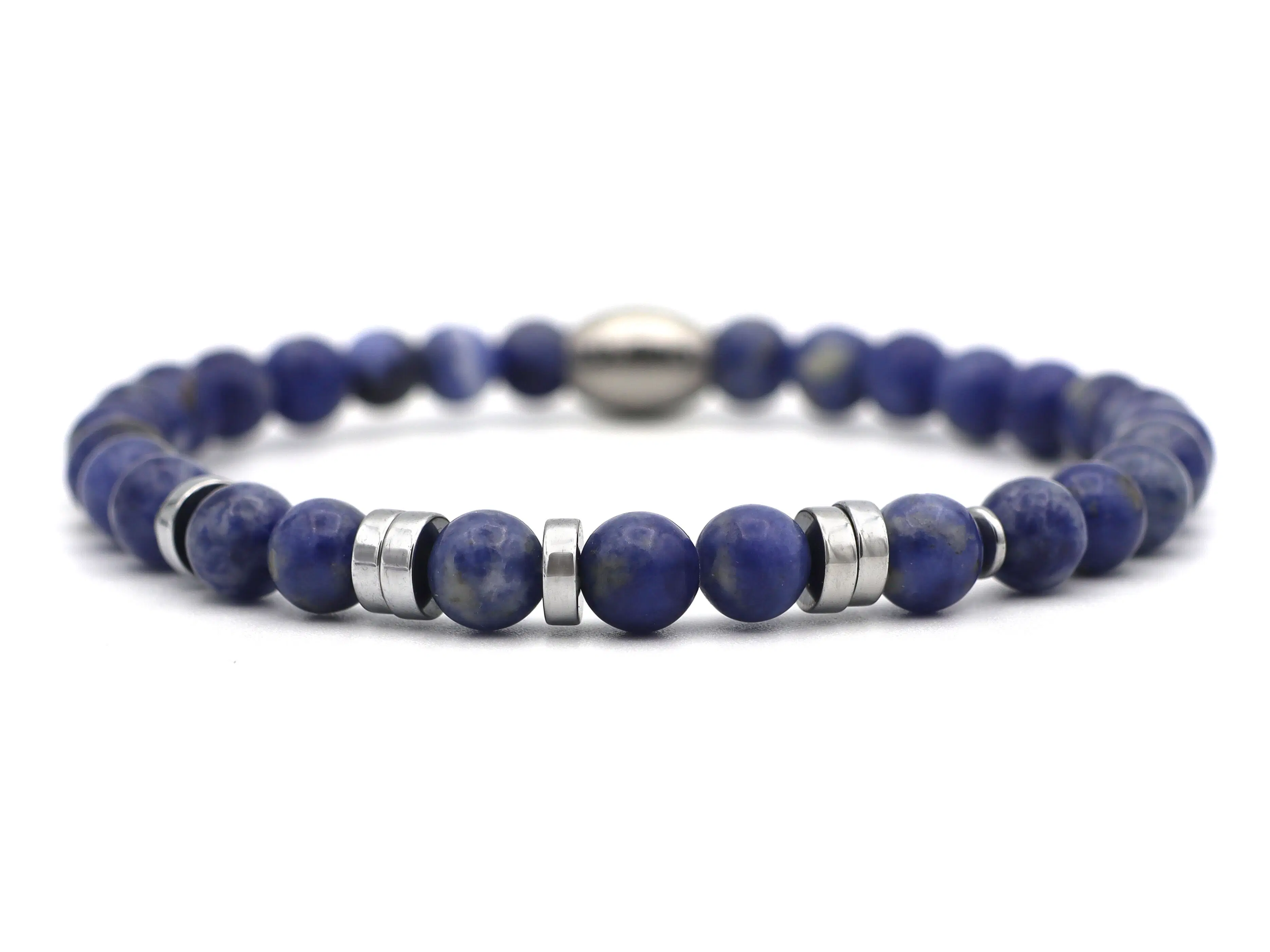 Morse code bracelet papa hematite silver