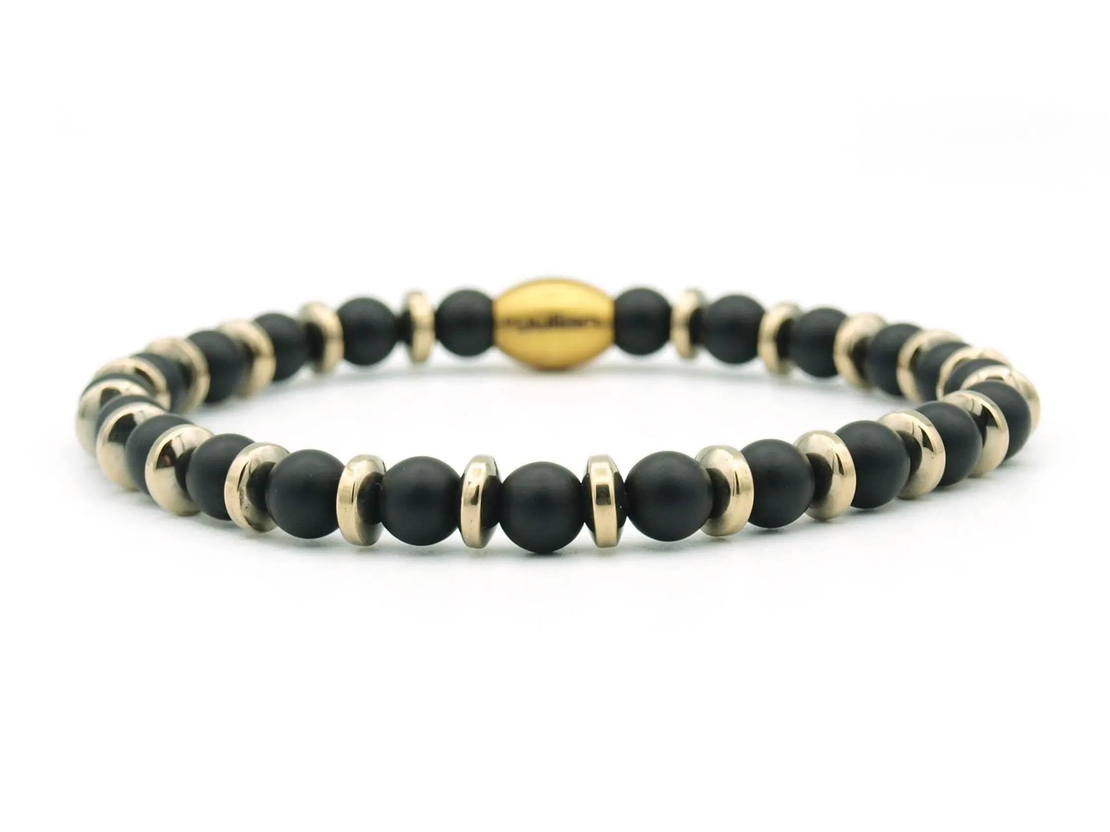 bracelet Enam dua obsidian (silver or gold)