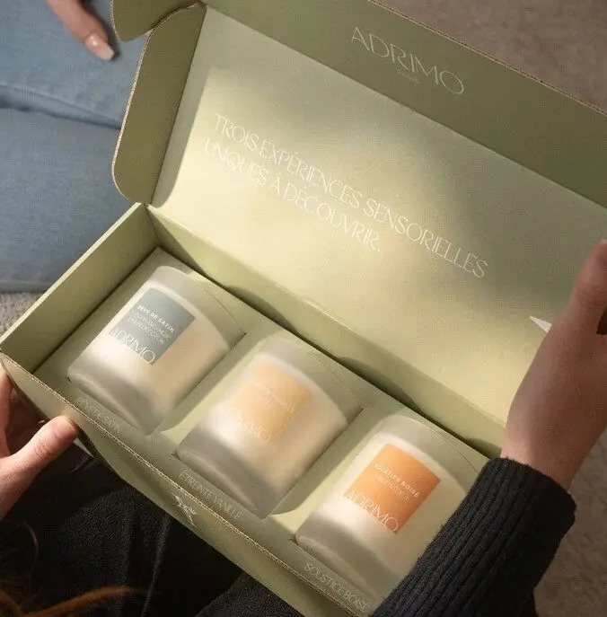 Adrimo Paris candle discovery box – 20 cl natural scented candle box