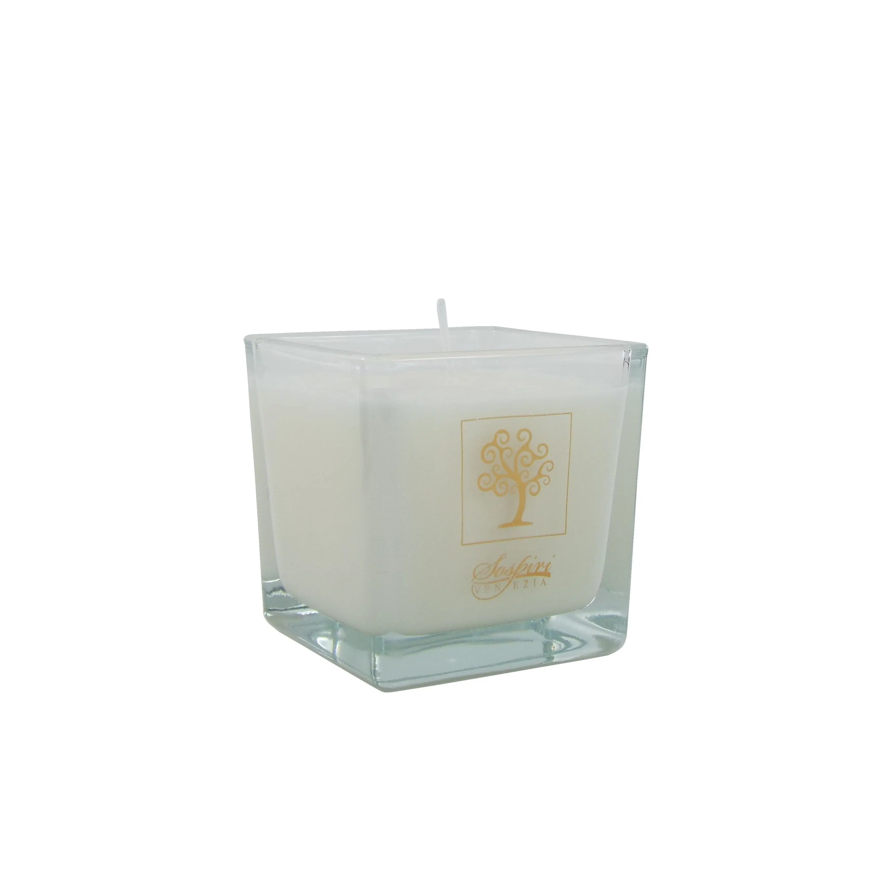 Scented Candle in Glass with Tree of Life in Gold Leaf, Elegant Gift Idea Bomboniere