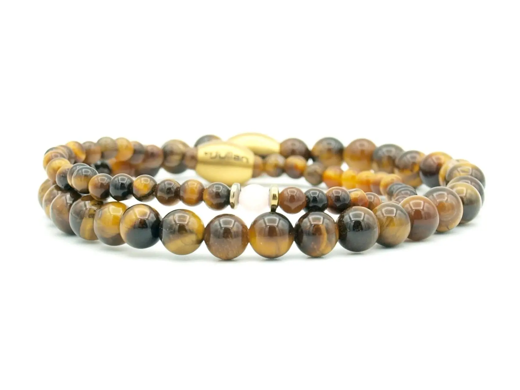 MR. &MRS.tiger eye bracelet set (silver or gold)