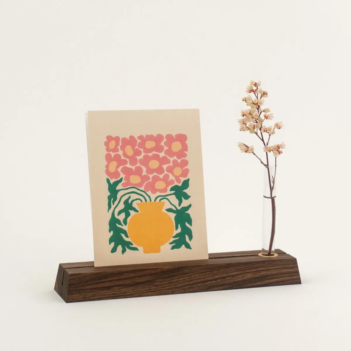 Walnut Card Holder & Soliflore - Small Size