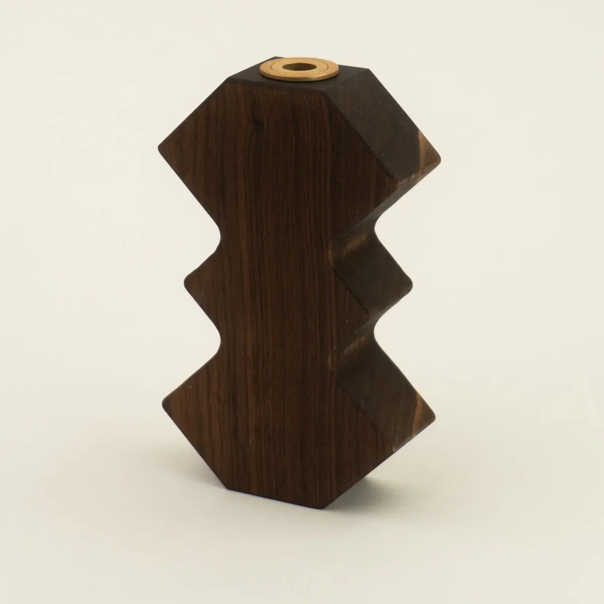 US Walnut Candle Holder & Soliflore