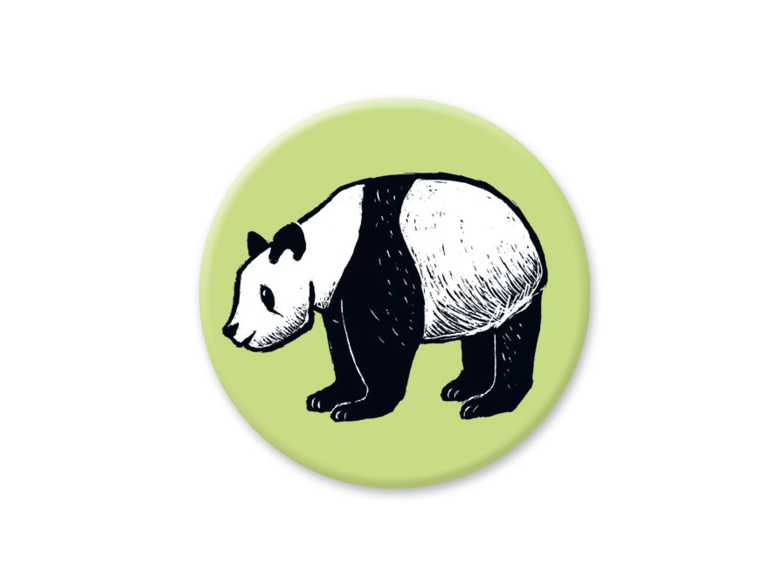 Aimant rond panda (diamètre 38 mm)