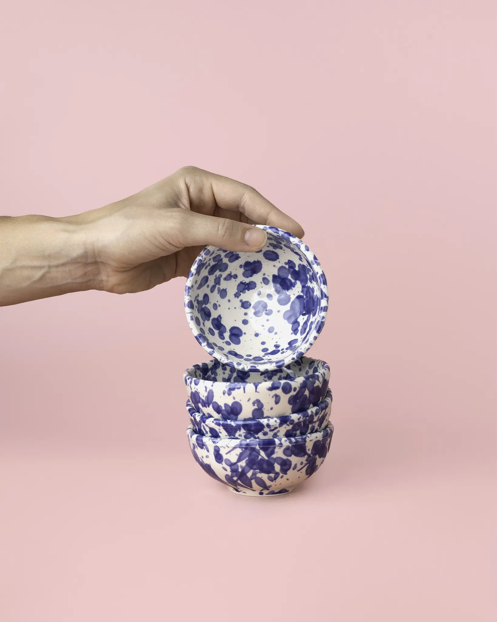 Mini Ceramic Bowl – Ideal for soy sauce – Blue Speckled Finish – Persia