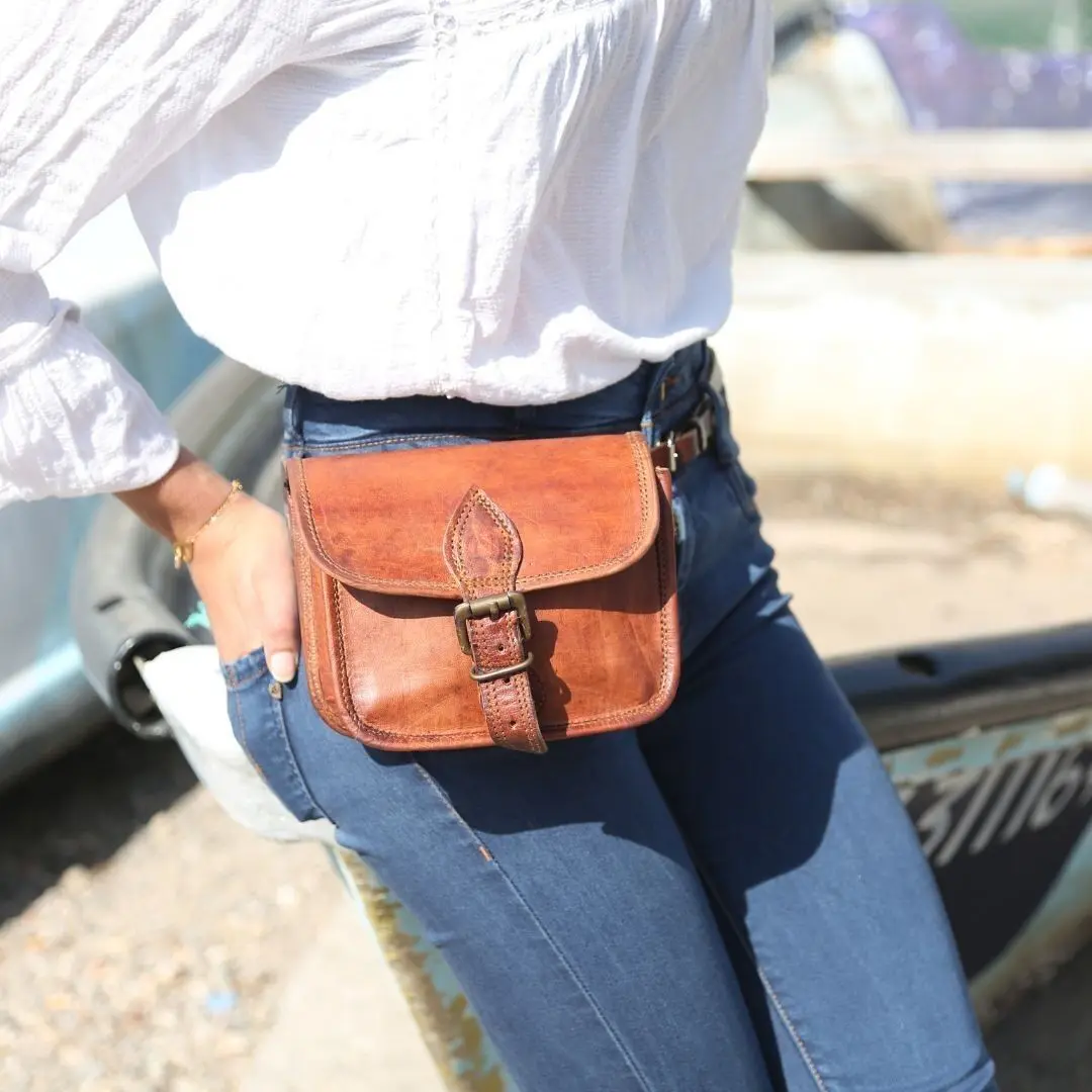 Sac ceinture vintage en cuir pour femme - BELT 1