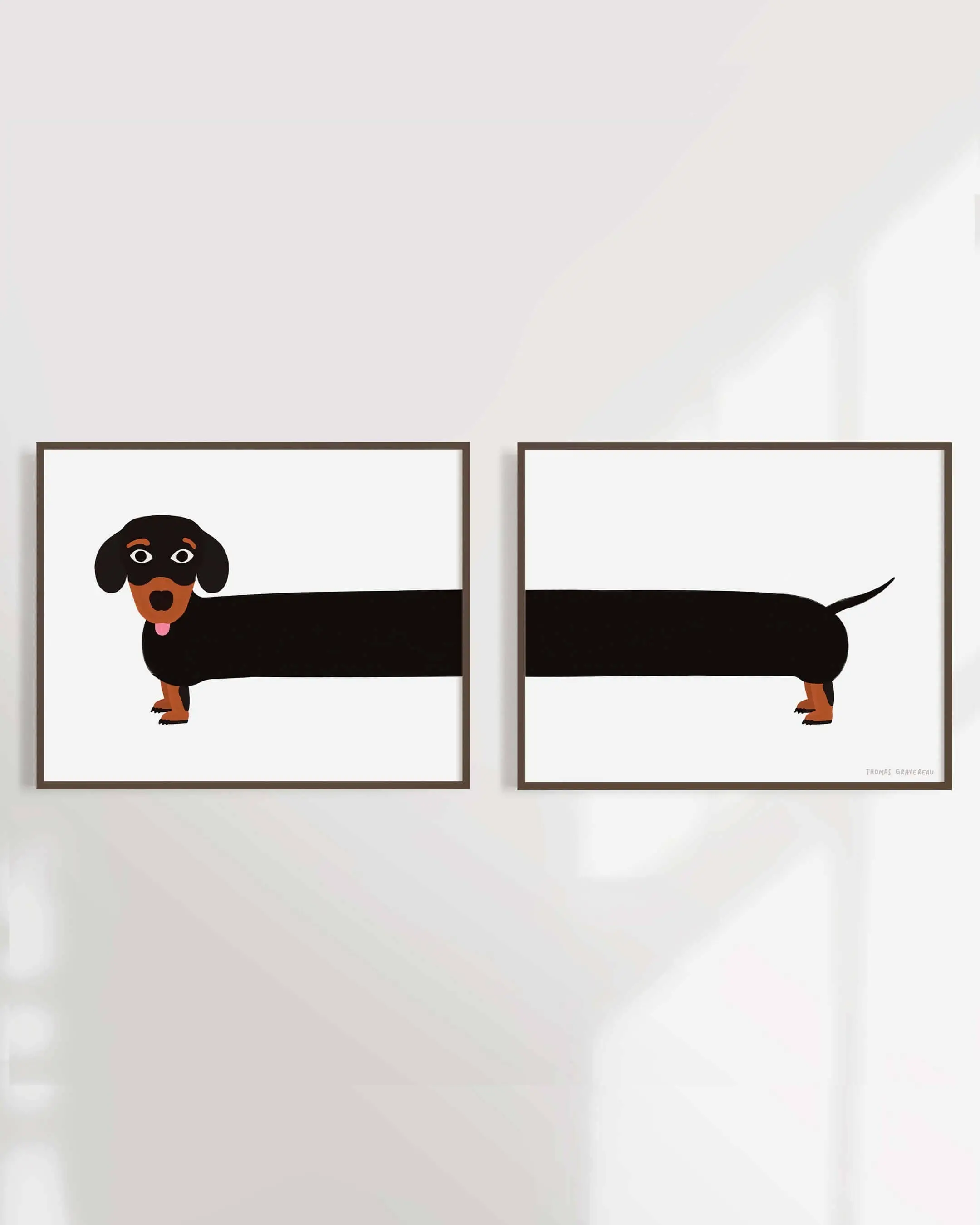 Art print "Dachshund" (A4 diptych)