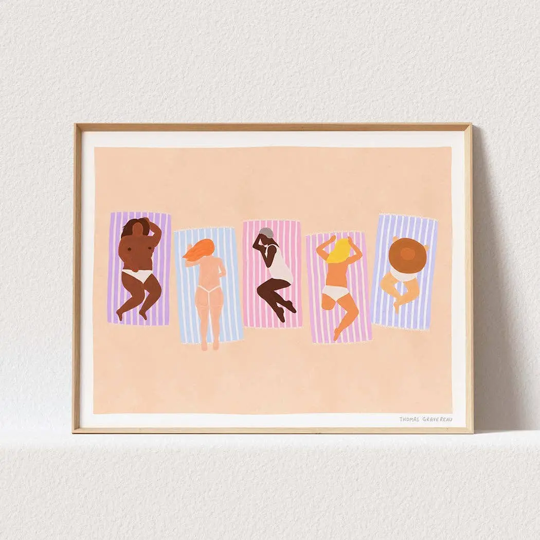 "Beach Gurls" Art Print (A3)