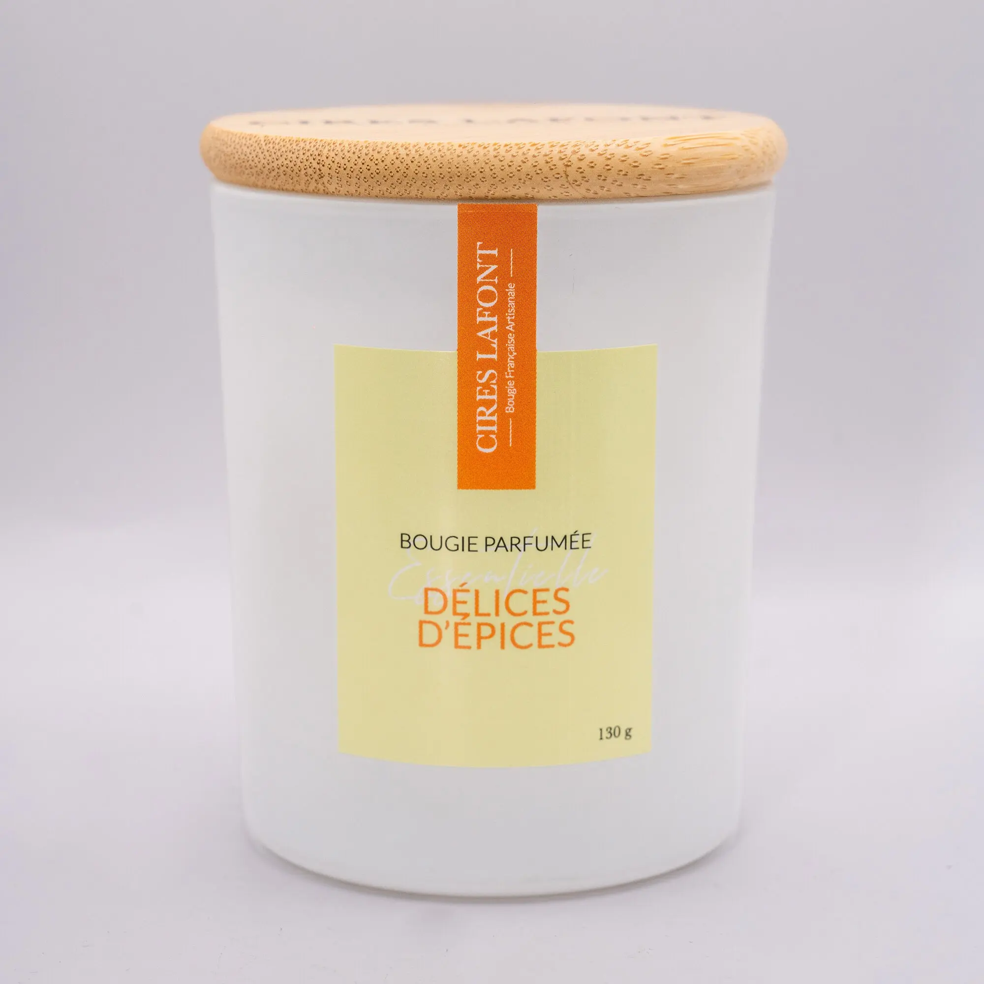 Bougie Végétale Parfum de Grasse 130g - Délices d'Epices