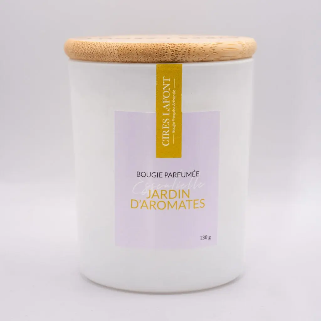 Bougie Végétale Parfum de Grasse 130g - Jardin d'Aromates