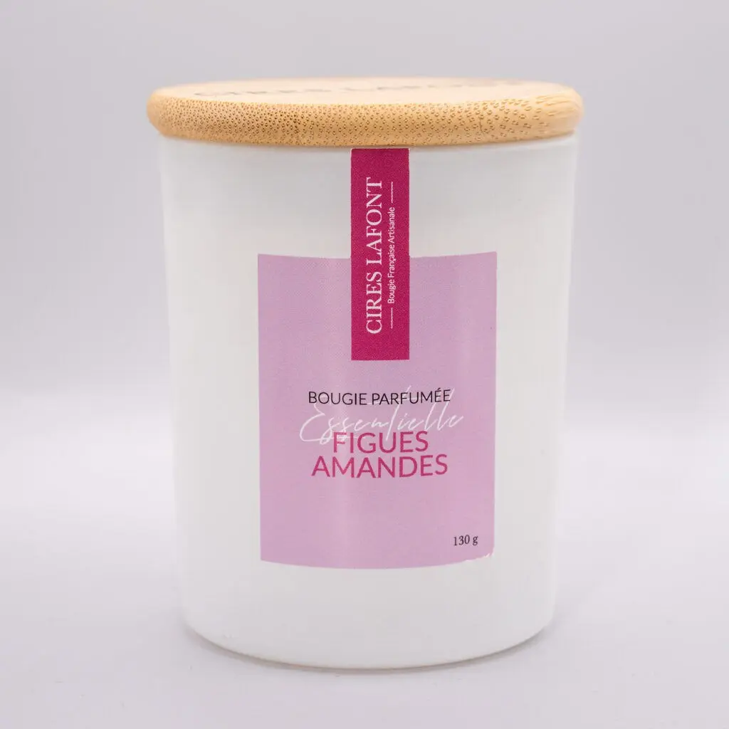 Bougie Végétale Parfum de Grasse 130g -  Figues Amandes